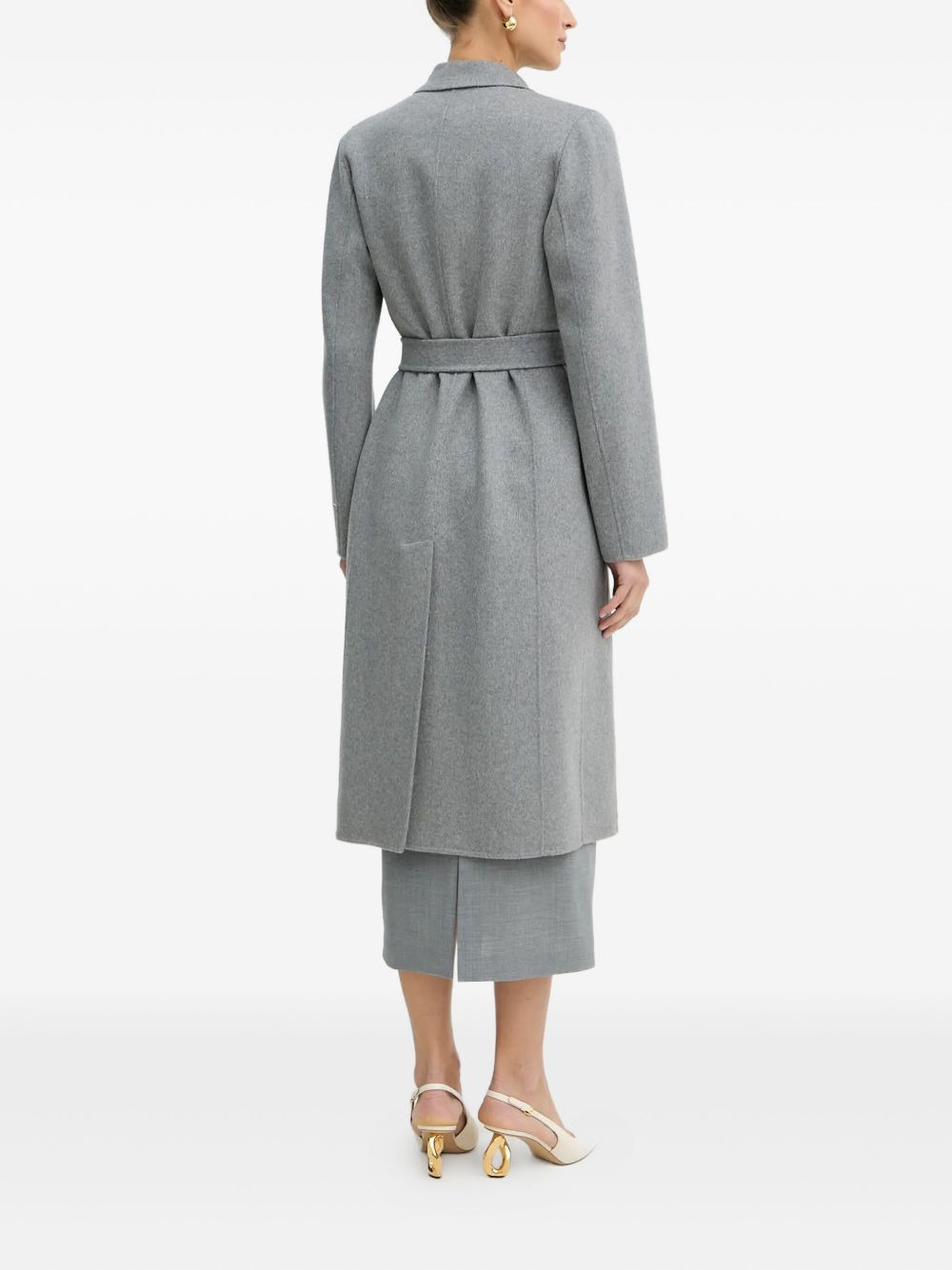 belted notch-lapel coat - 3