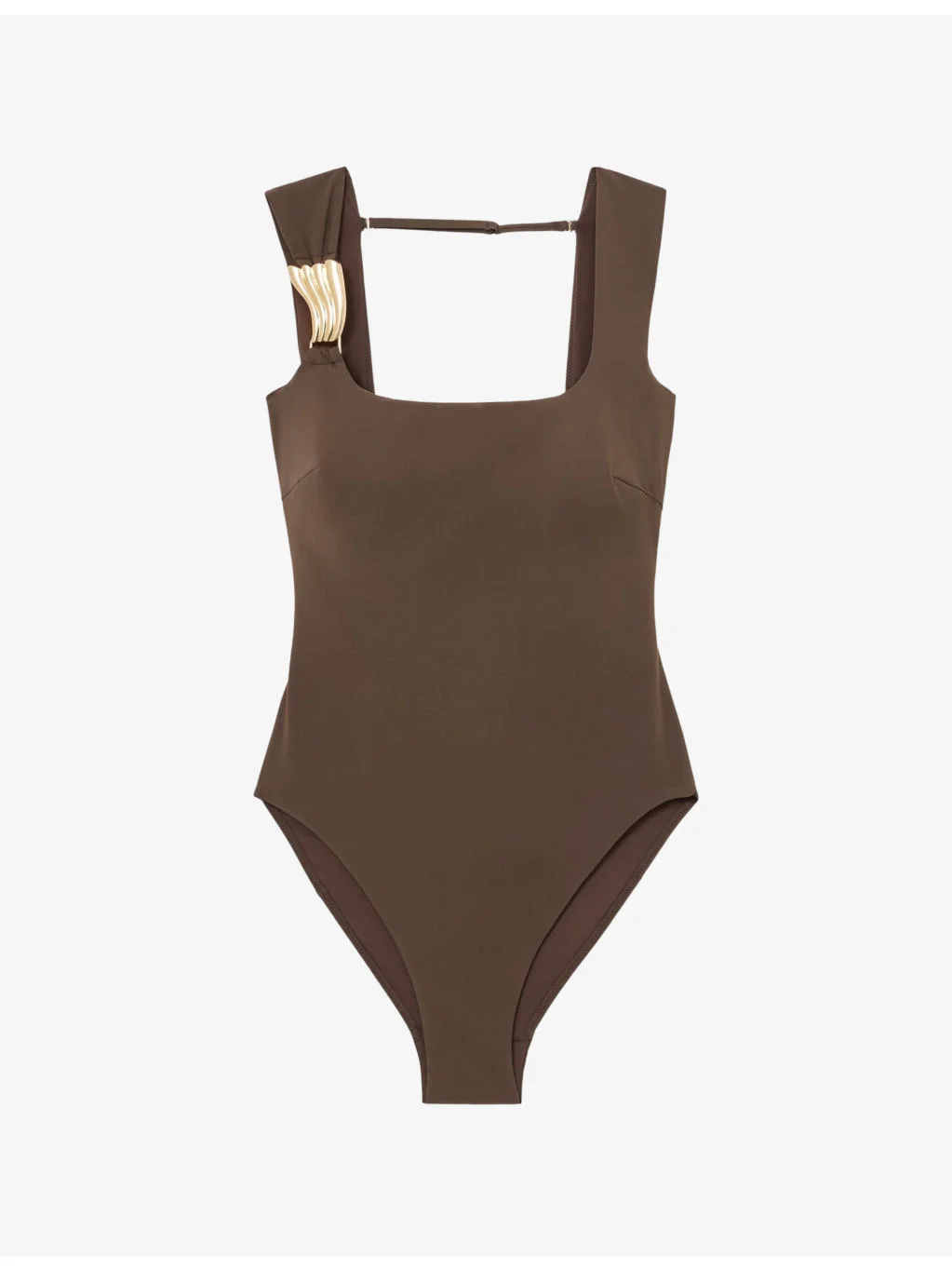 Amelie Square-Neck Stretch-Woven Swimsuit - 1