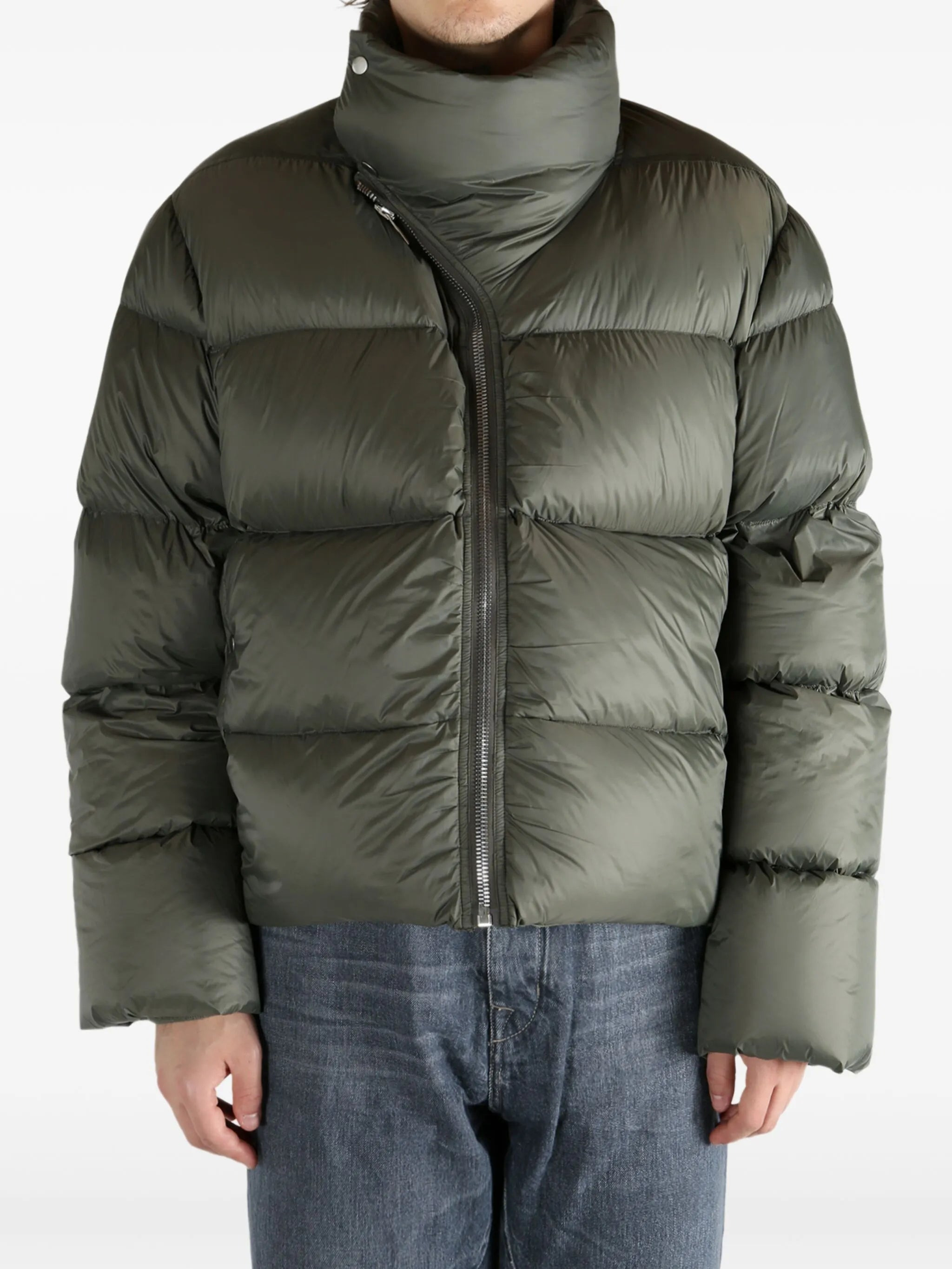 Rick Owens Asymmetric Zip Puffer Jacket - 5
