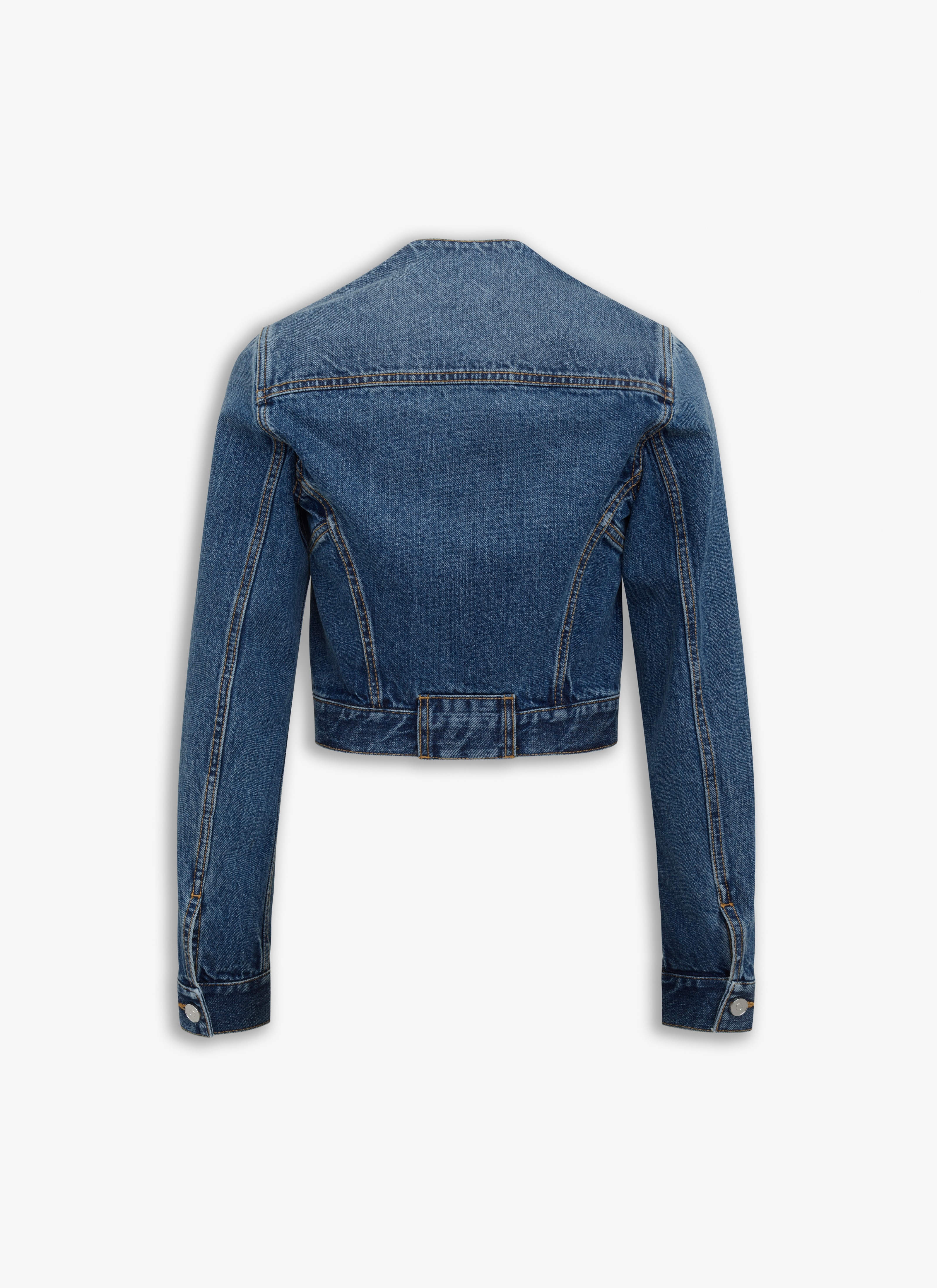 NEKCLINE DENIM JACKET - 2