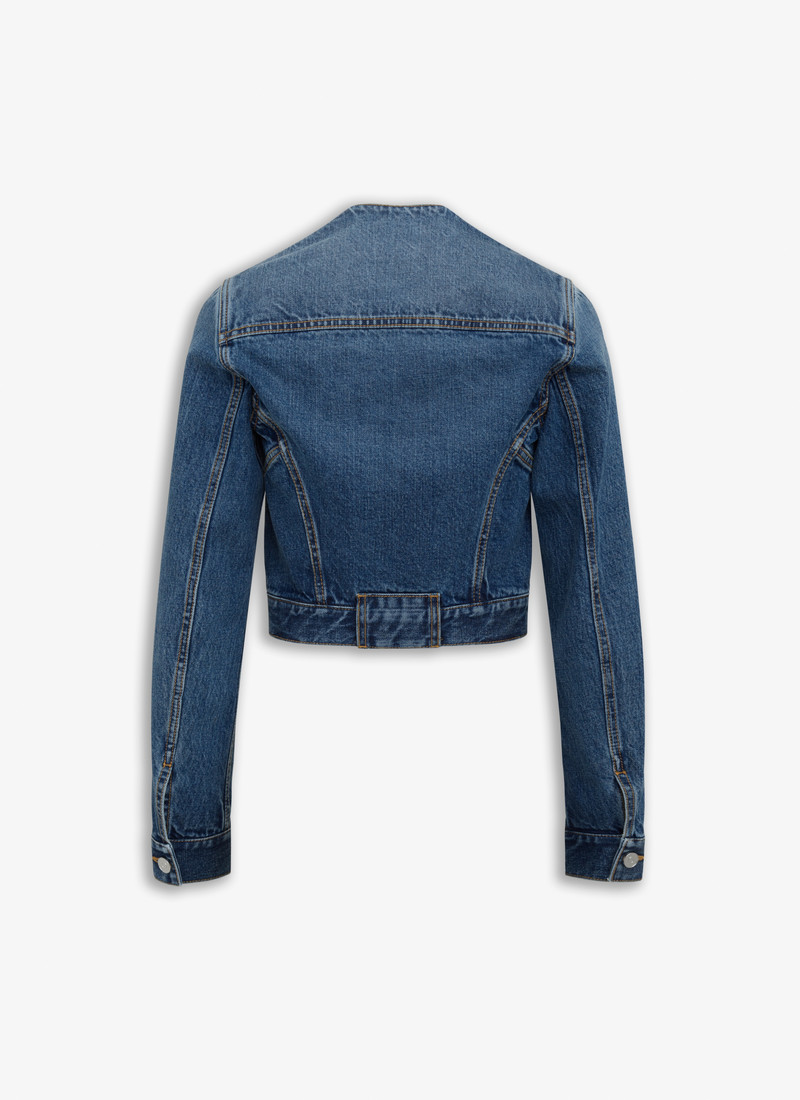 Alaïa NEKCLINE DENIM JACKET outlook