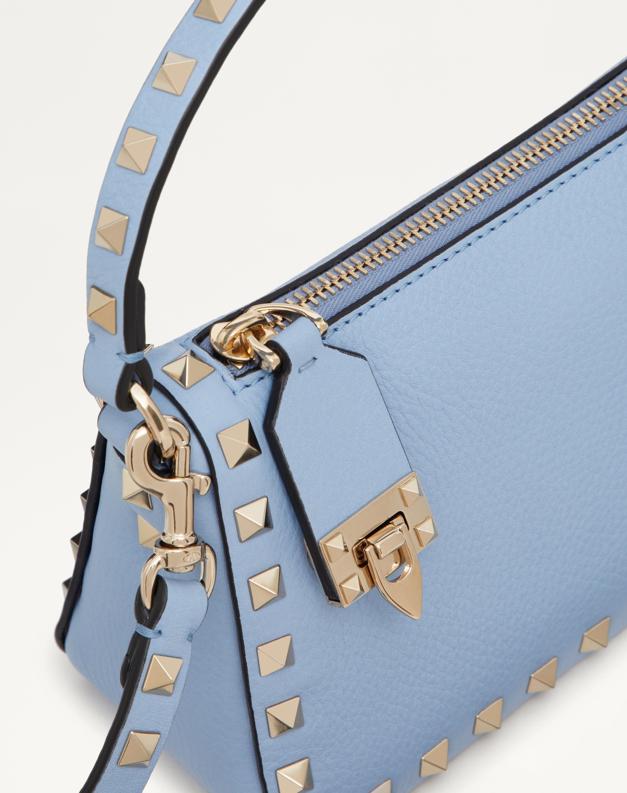 SMALL ROCKSTUD GRAINY CALFSKIN CROSSBODY BAG - 7