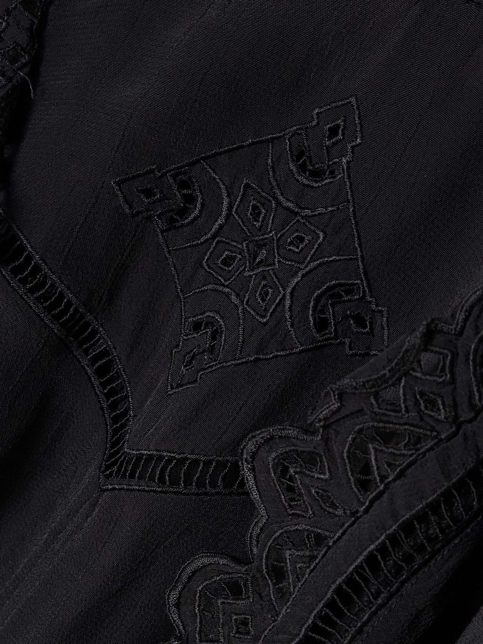 Frany broderie anglaise crepe blouse Black - 4