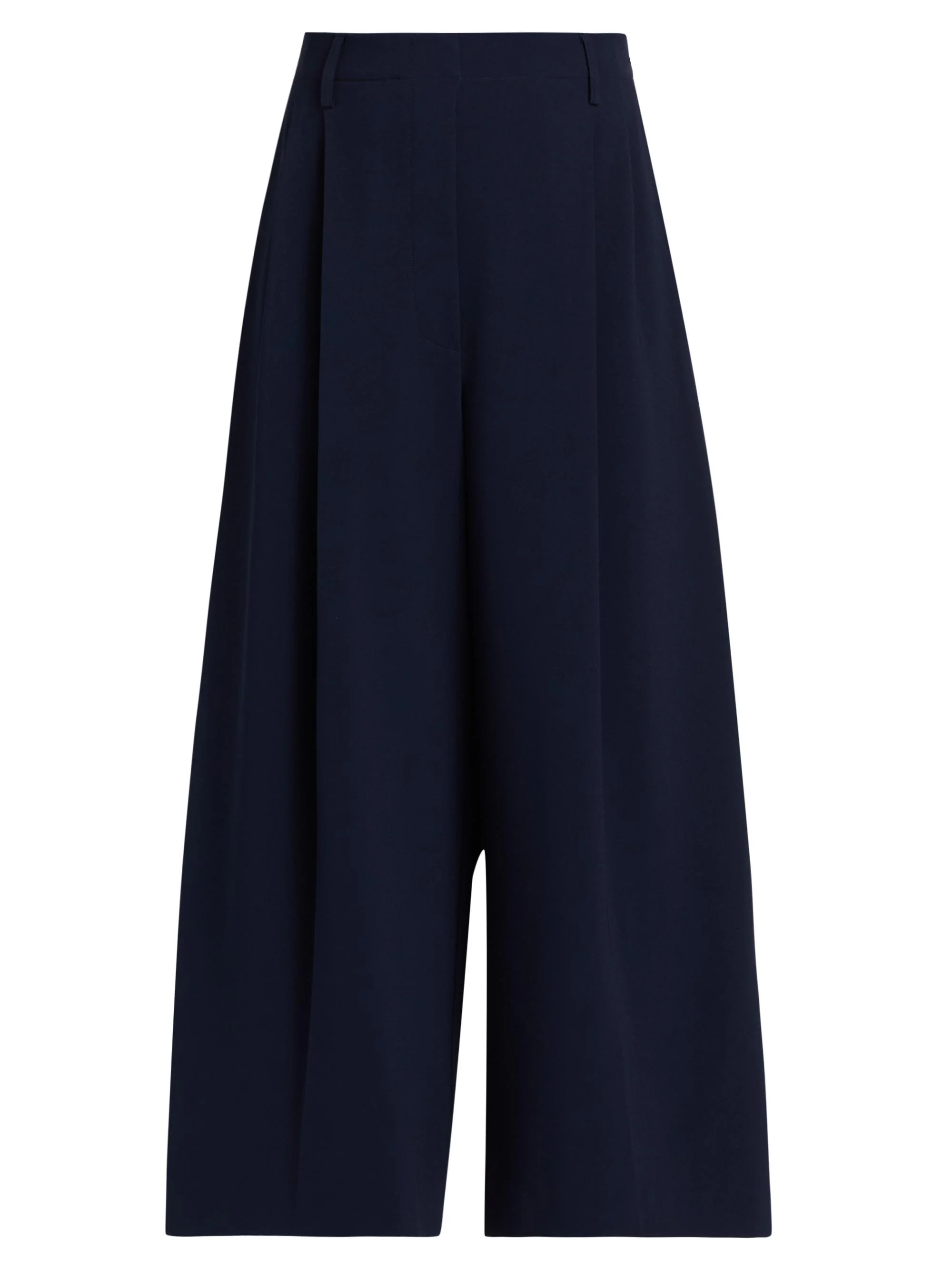 Women's Arielle Pleated Crop Trousers - Midnight - 1