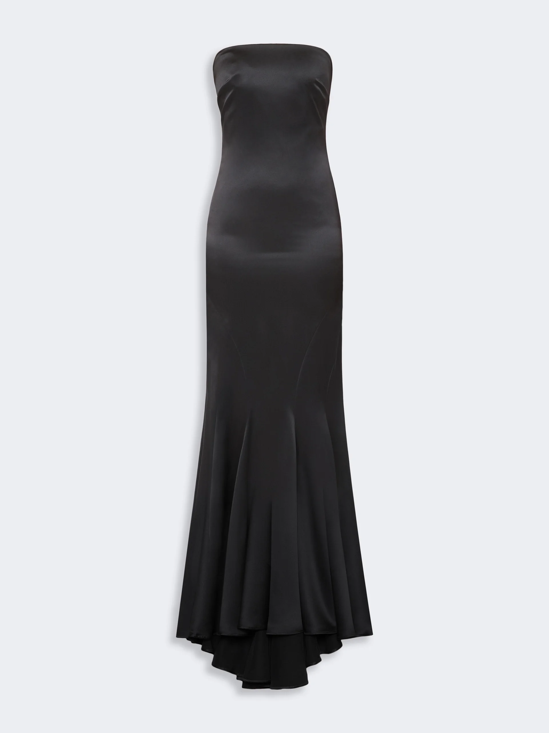 SPORT Silk satin bustier dress - DARK GREY - 1
