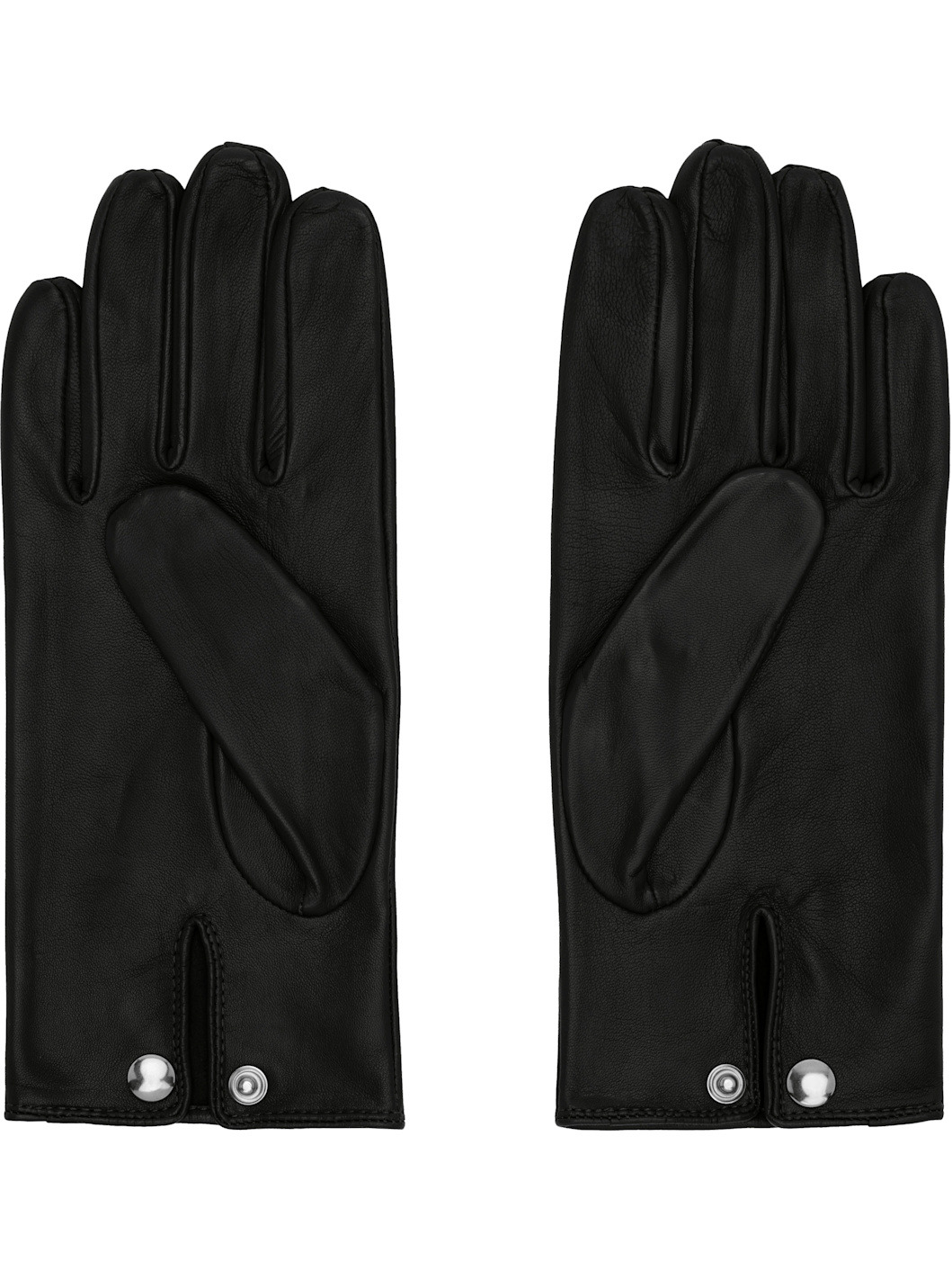 Black Leather Gloves - 2