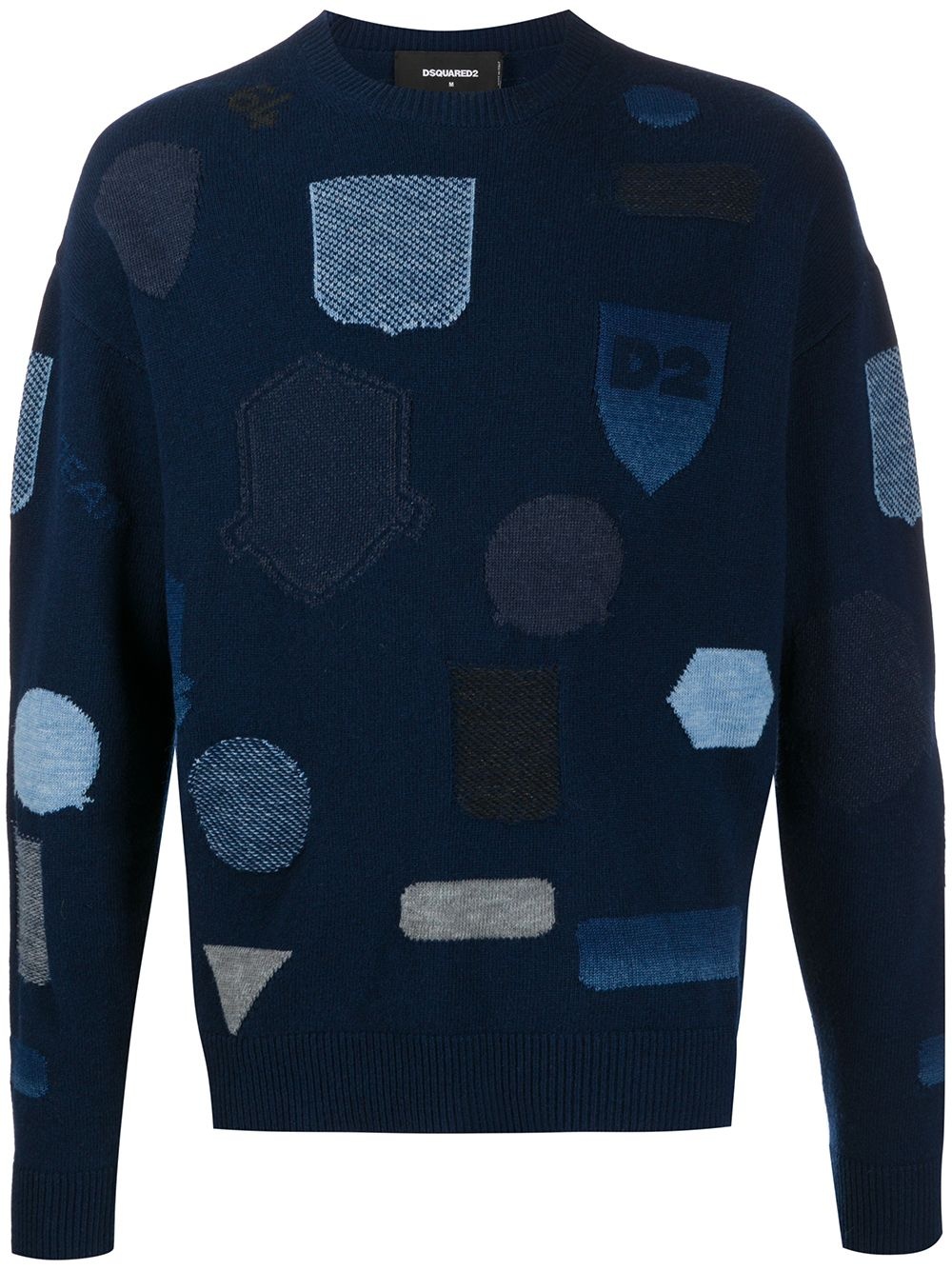 patchwork embroidered jumper - 1