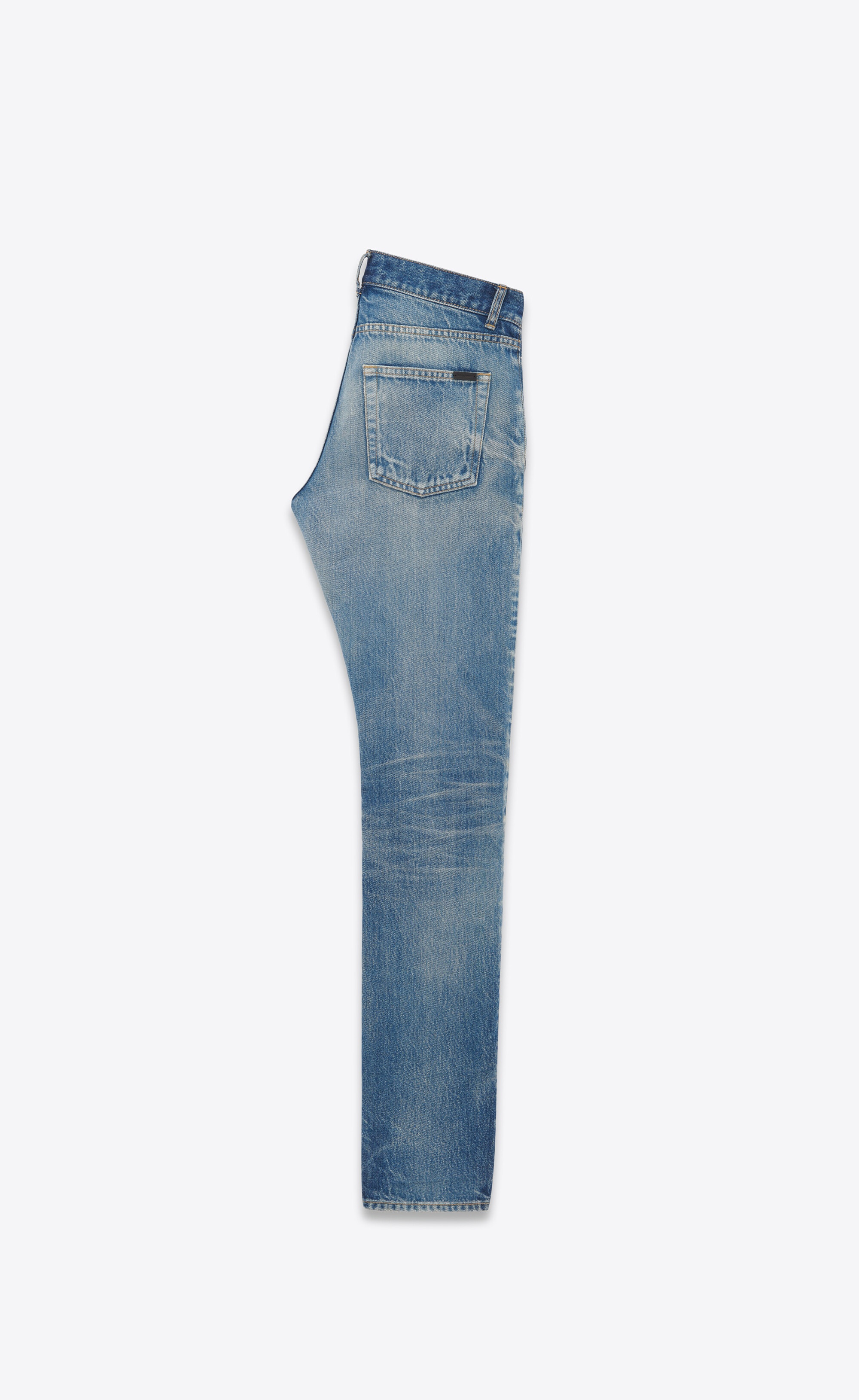 【関税・送料込み】SAINT LAURENT JEANS BLUE COTTON JEANS Mid-rise straight jeans in blue - Saint Laurent | Mytheresa