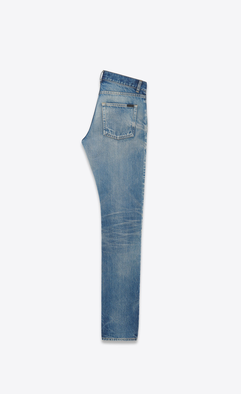 SAINT LAURENT slim-fit jeans in hydrangea blue denim outlook