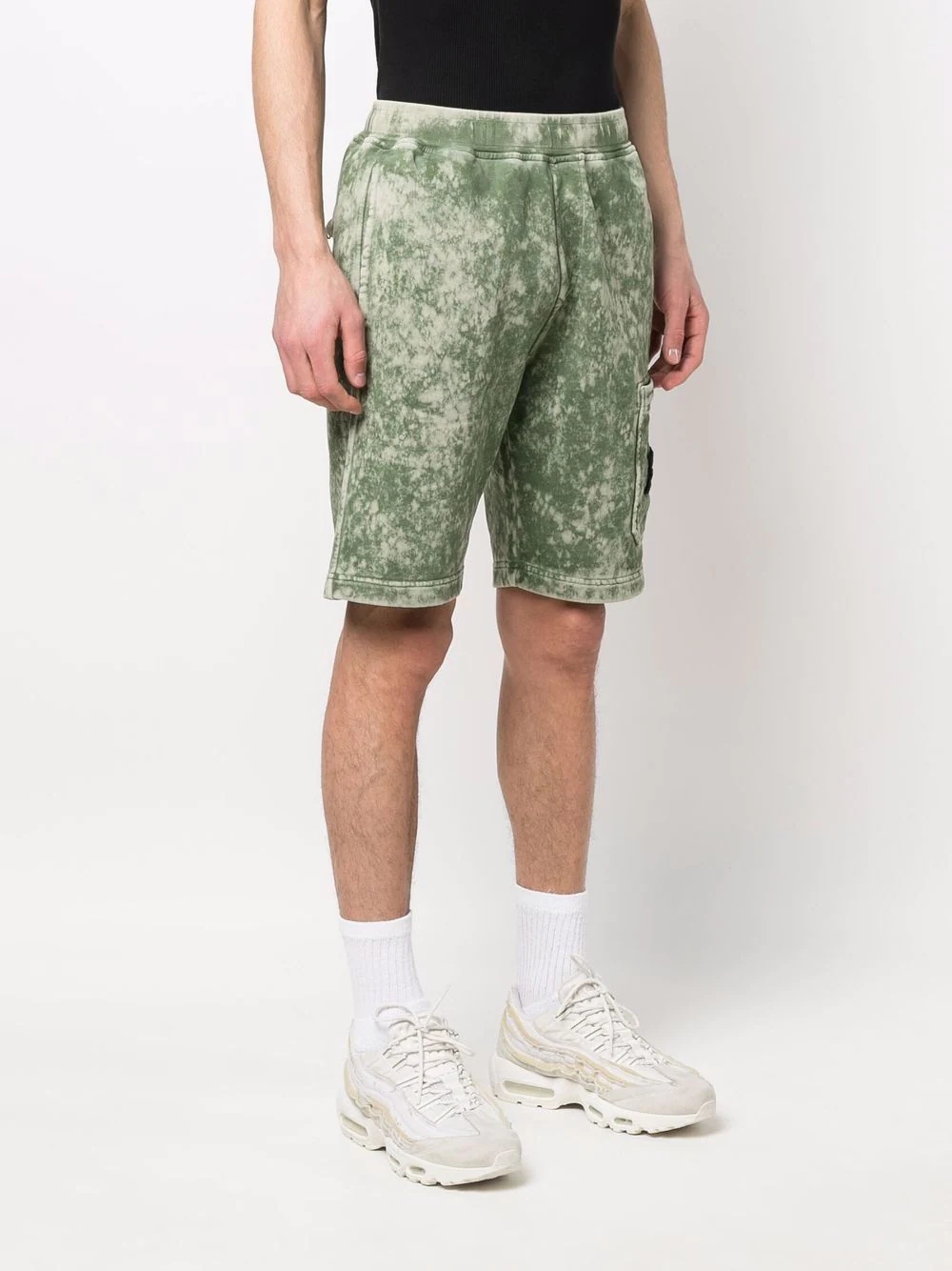 stone-wash track shorts - 3