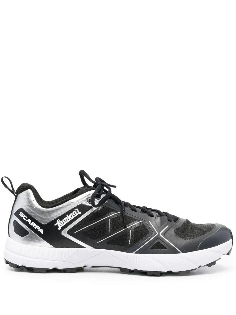 panelled low-top sneakers - 1