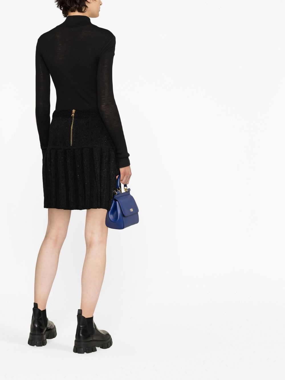 high-waisted button-detail skirt - 4