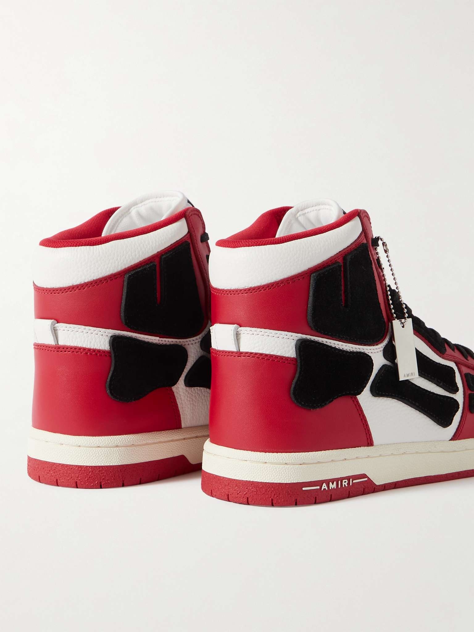 Skel-Top Colour-Block Leather and Nubuck High-Top Sneakers - 5
