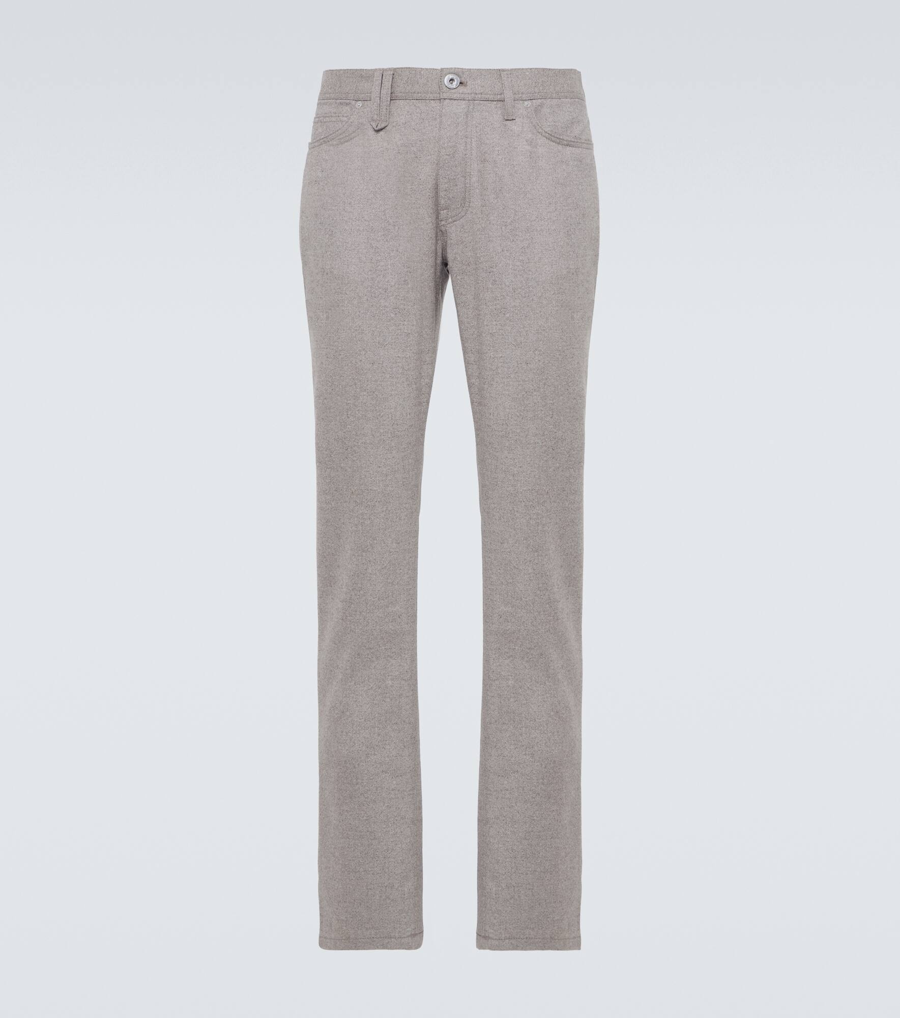 Asolo wool flannel tapered pants - 1