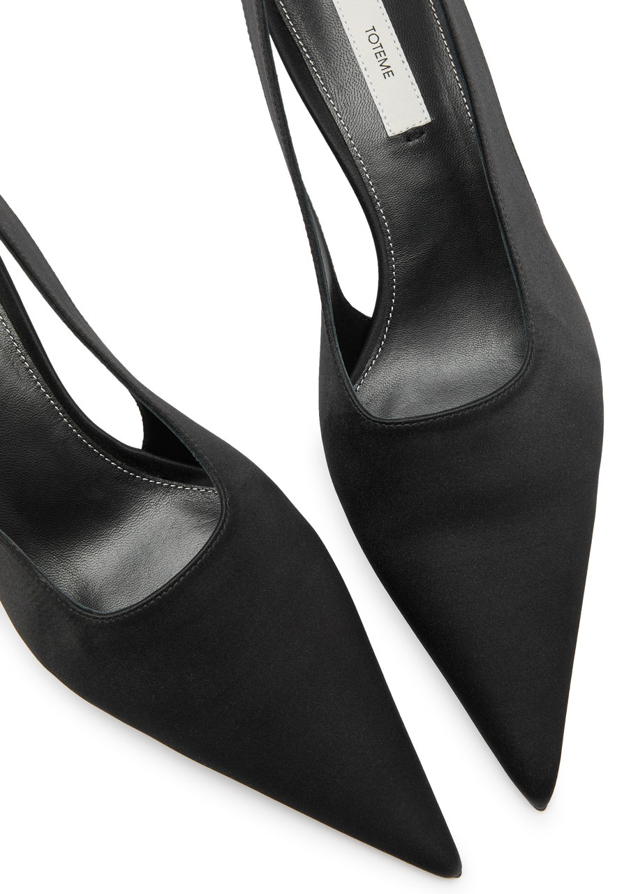 Toteme 75 Satin Slingback Pumps - 3