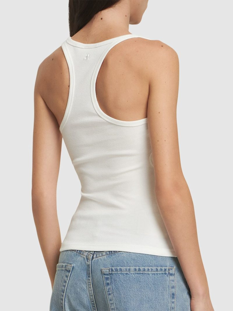 90s Twist ribbed cotton tank top - 3