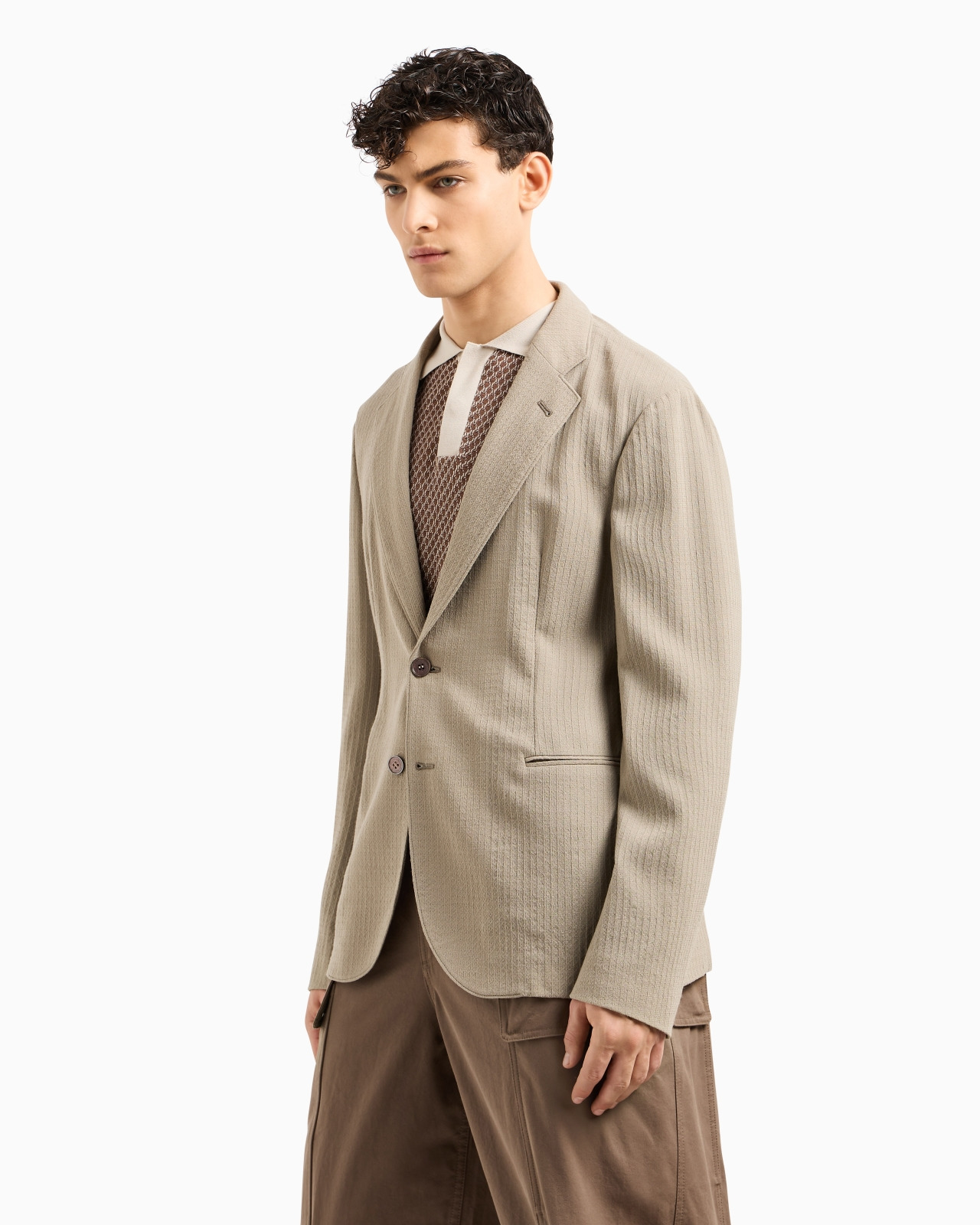 ARMURE WOOL CRÊPE SINGLE-BREASTED JACKET - 4