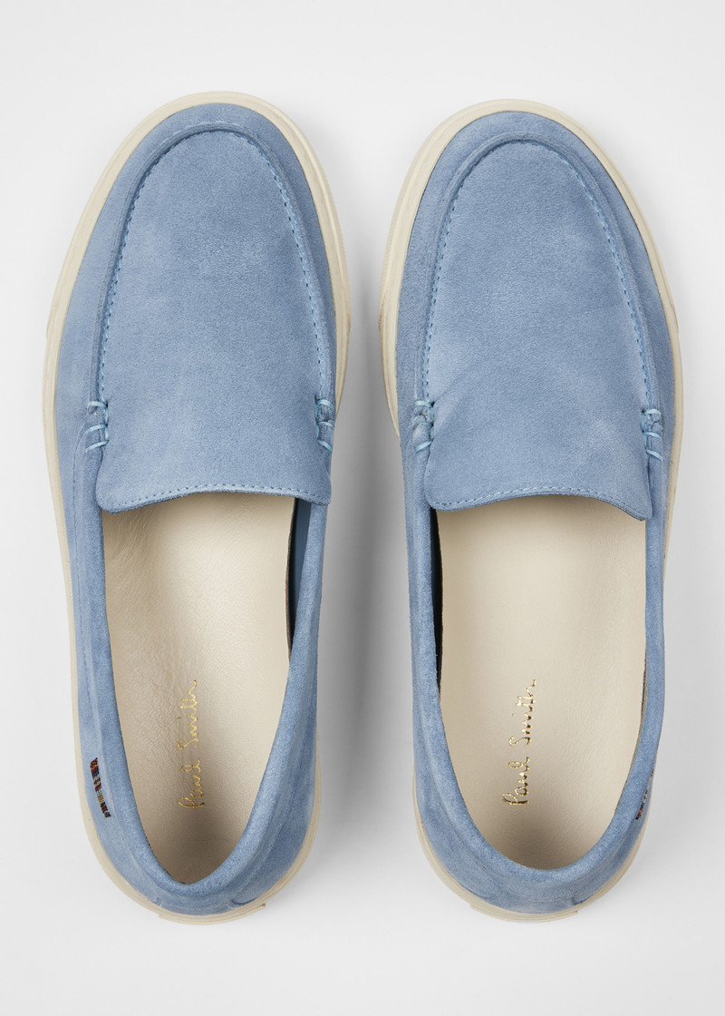 Light Blue Suede 'Simeon' Loafers 5