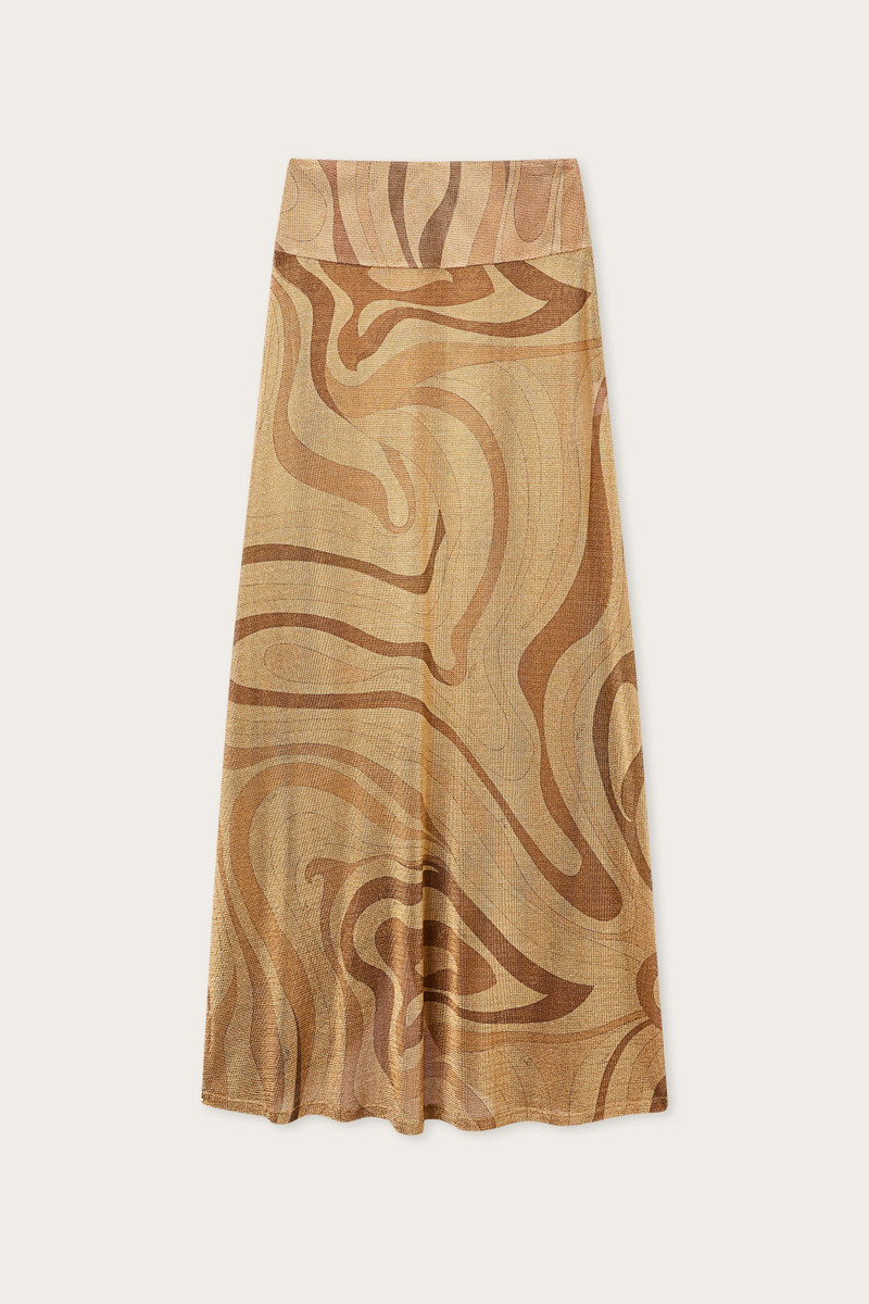 MARMO PRINT LAME SKIRT 1