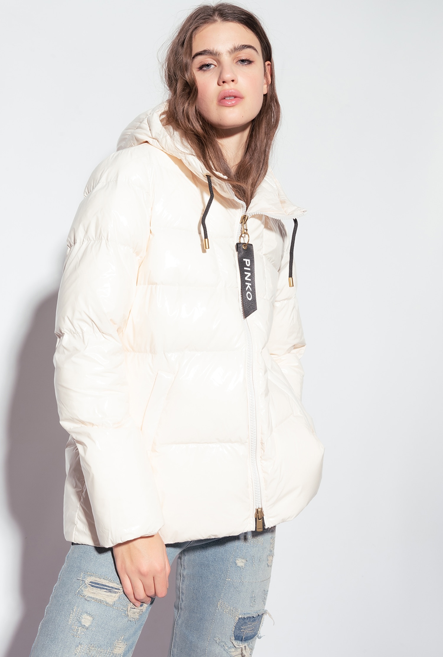 CRYSTAL NYLON PEA JACKET - 3