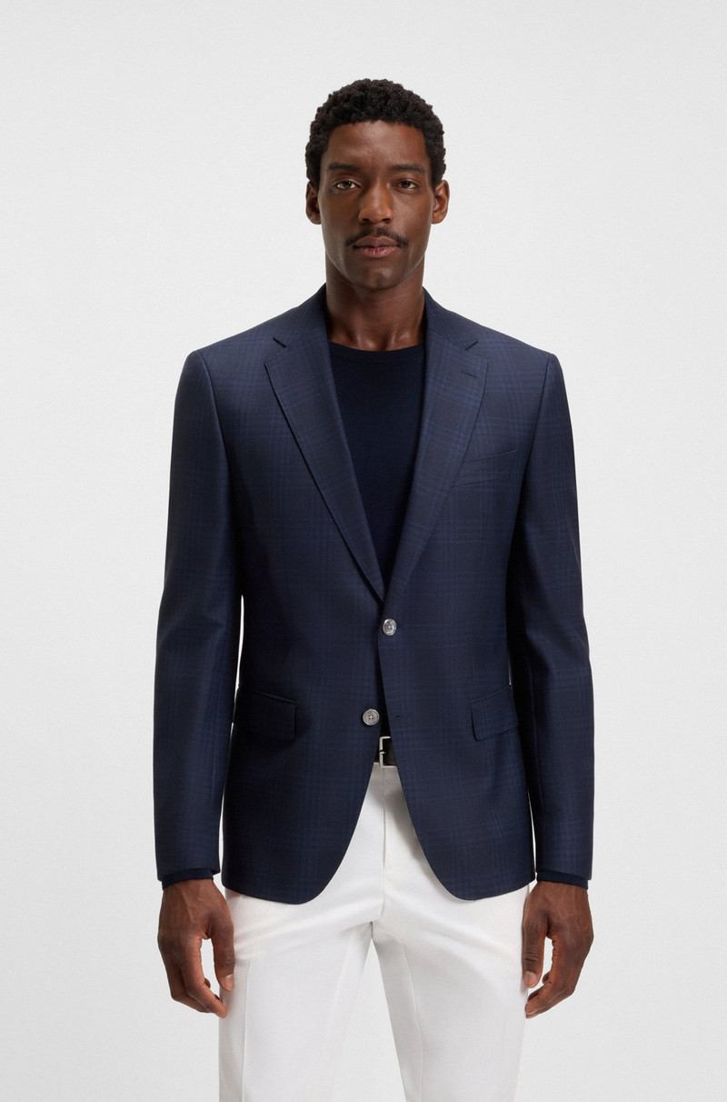 CHECKED SLIM-FIT JACKET IN VIRGIN WOOL 2