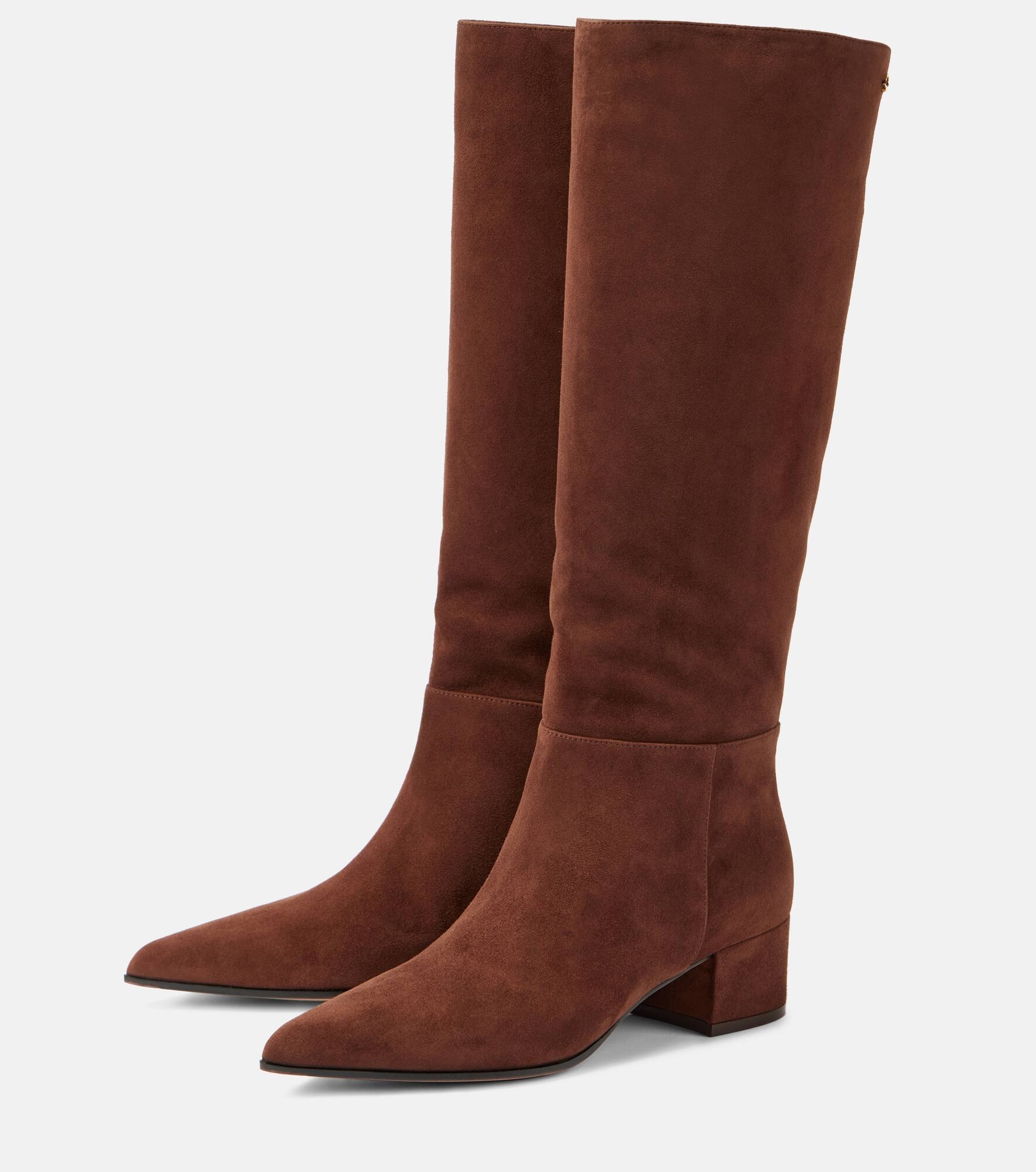 45 suede knee-high boots - 5