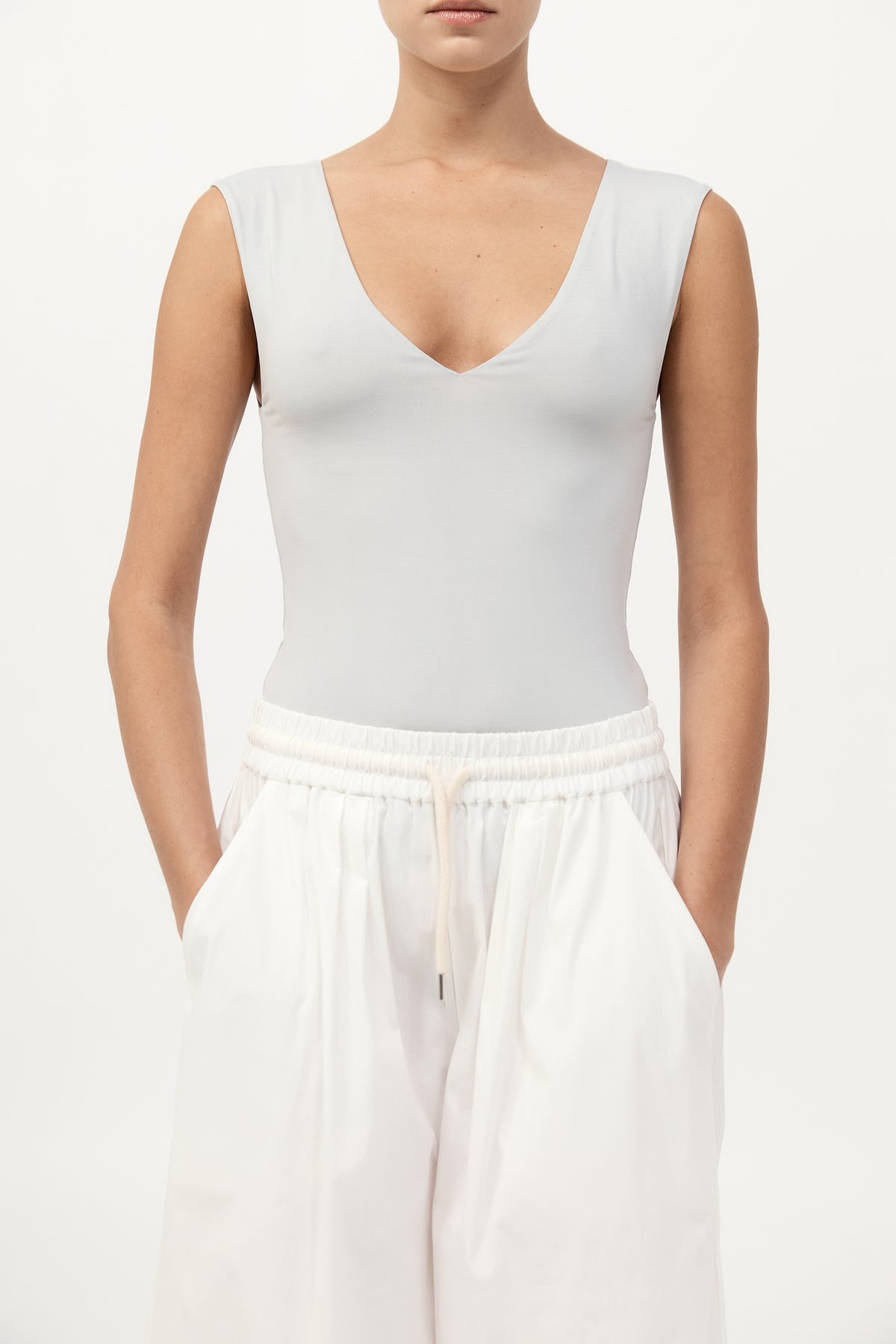90s Cupro Top - Silver - 3