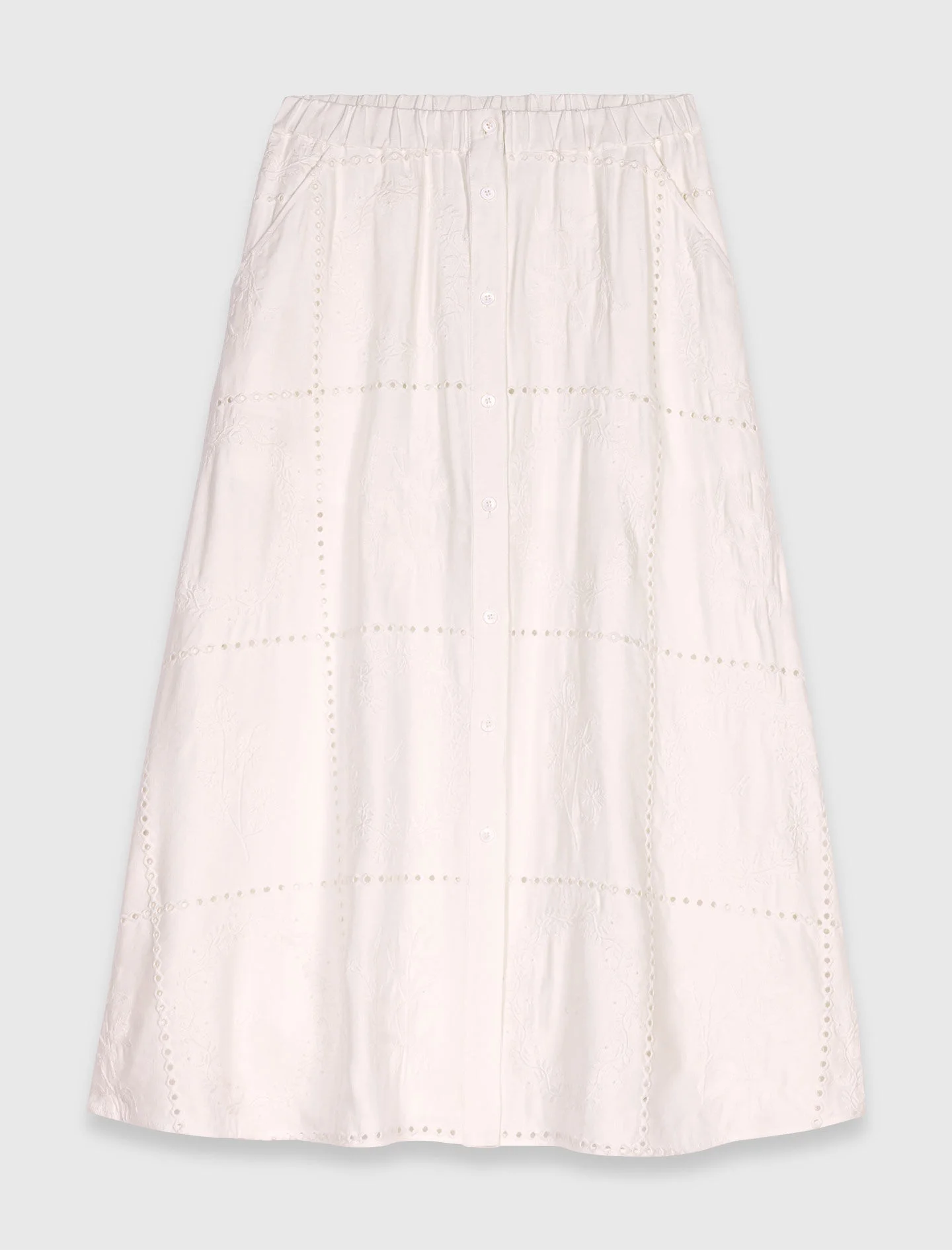 Embroidered midi skirt - 1