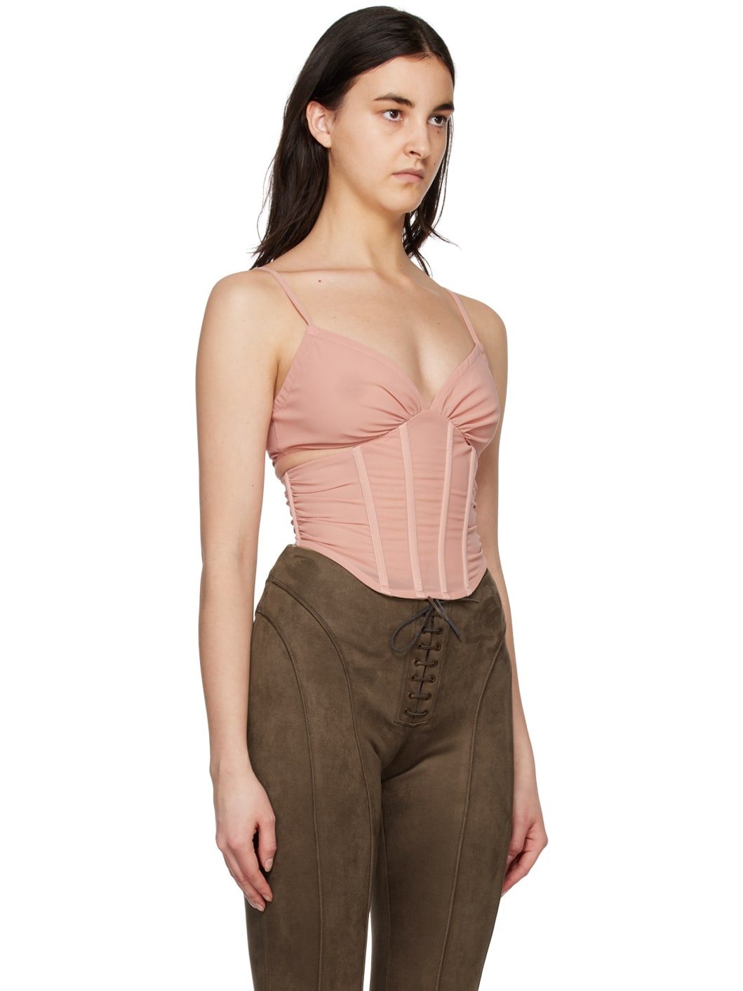 Pink Semi-Sheer Corset - 2