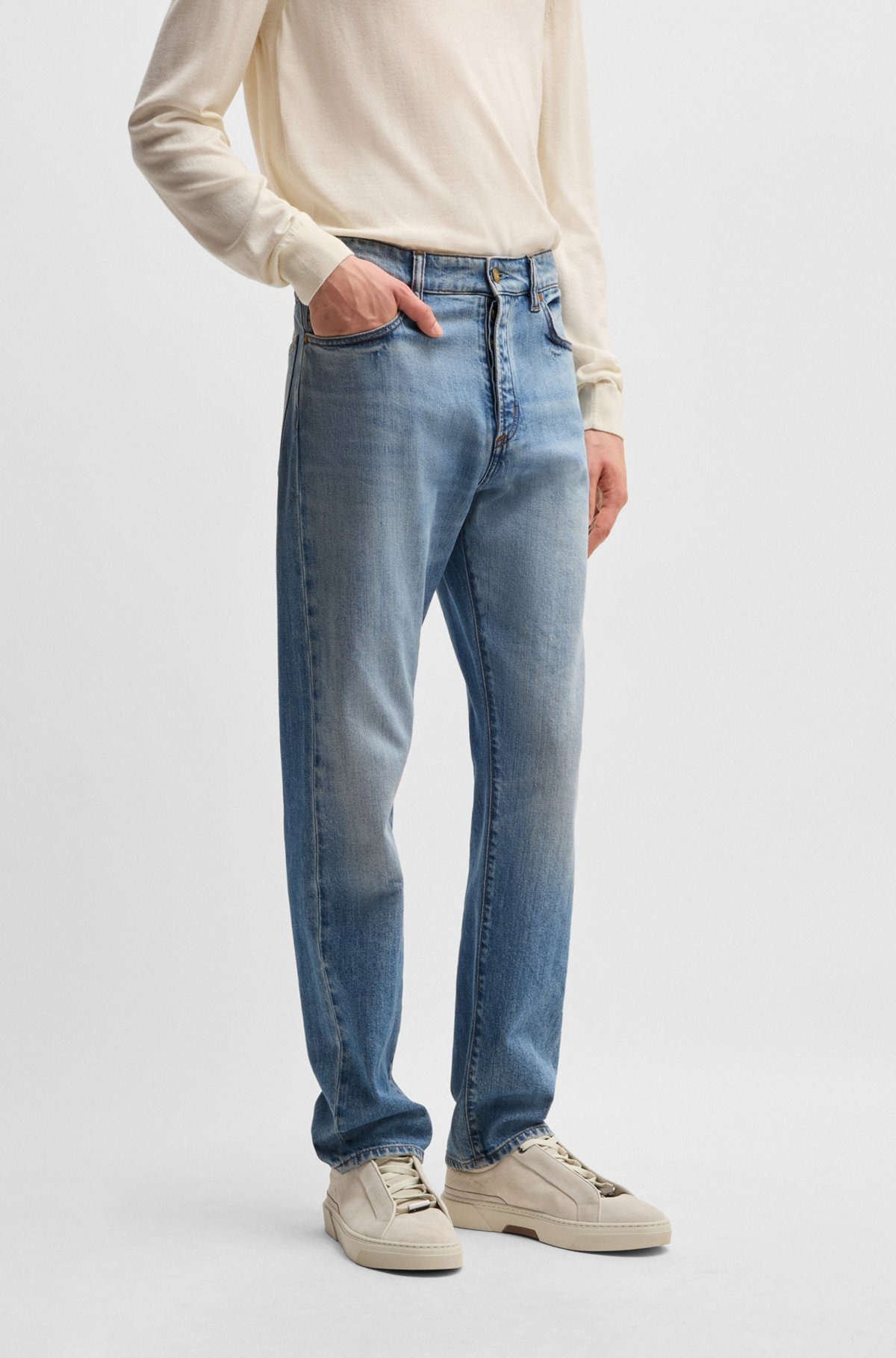 CLASSIC-FIT JEANS IN BLUE COMFORT-STRETCH DENIM - 2