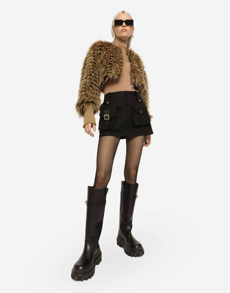 Short faux fur jacket - 5