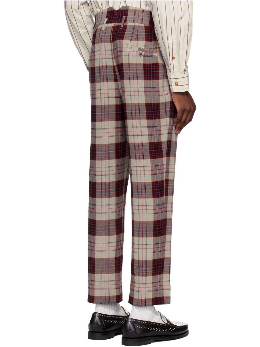 Red M Cropped Cruise Trousers - 3