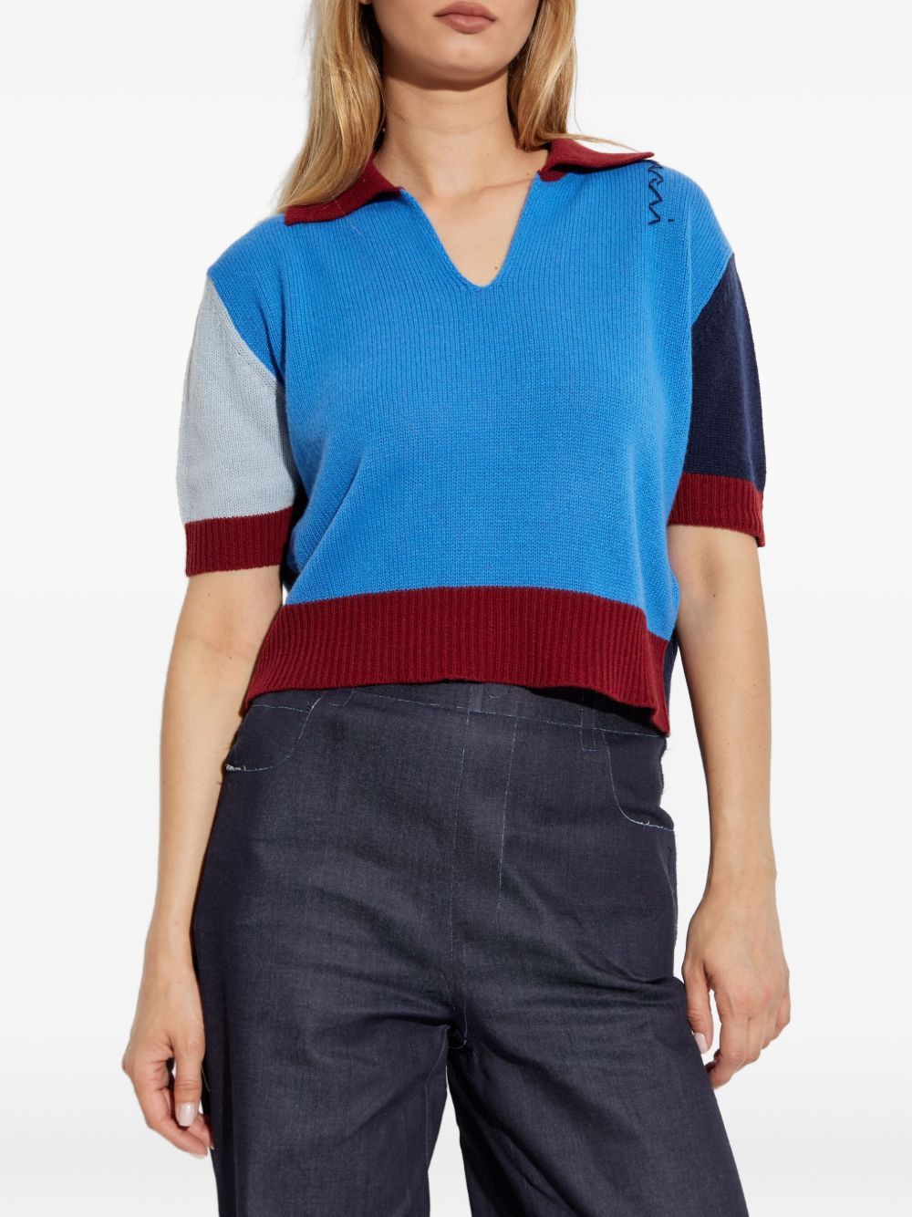 colourblock short-sleeve top - 3