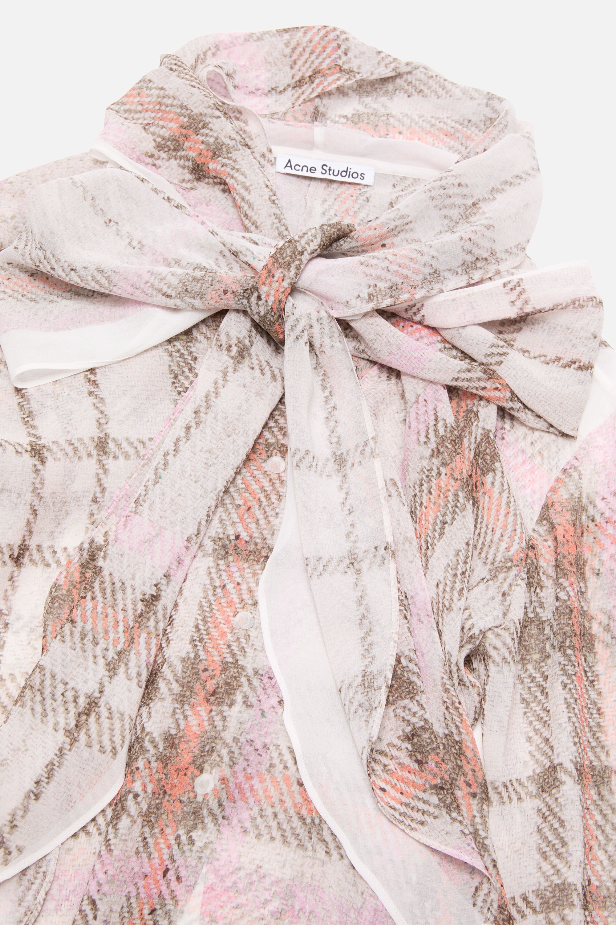 Printed silk blouse - Grey/pink - 5