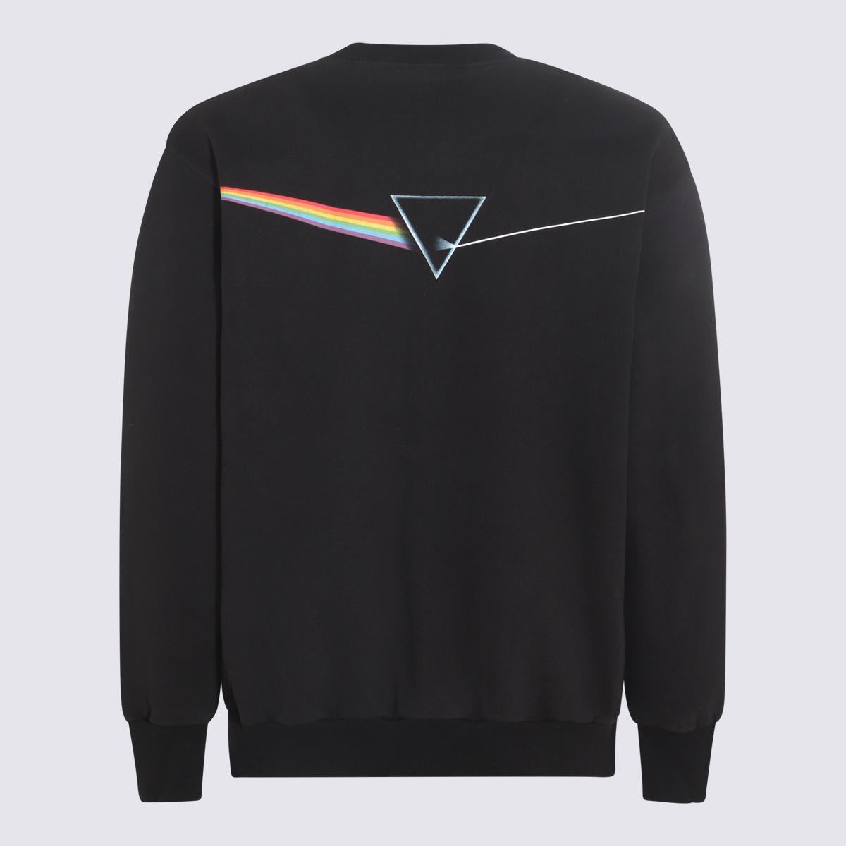 UNDERCOVER BLACK MULTICOLOUR COTTON SWEATSHIRT - 2