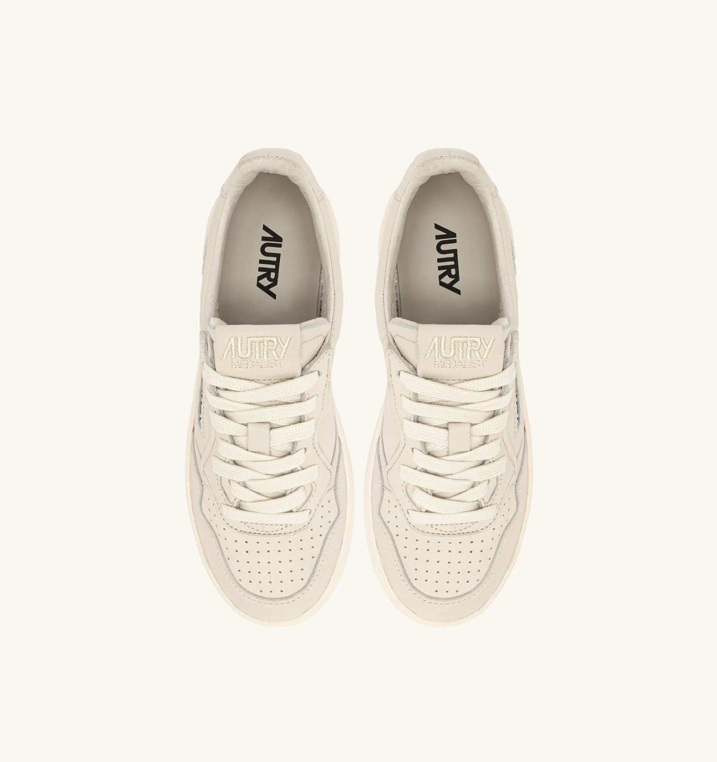 MEDALIST LOW SNEAKERS IN WINTER WHITE NAPA LEATHER - 5