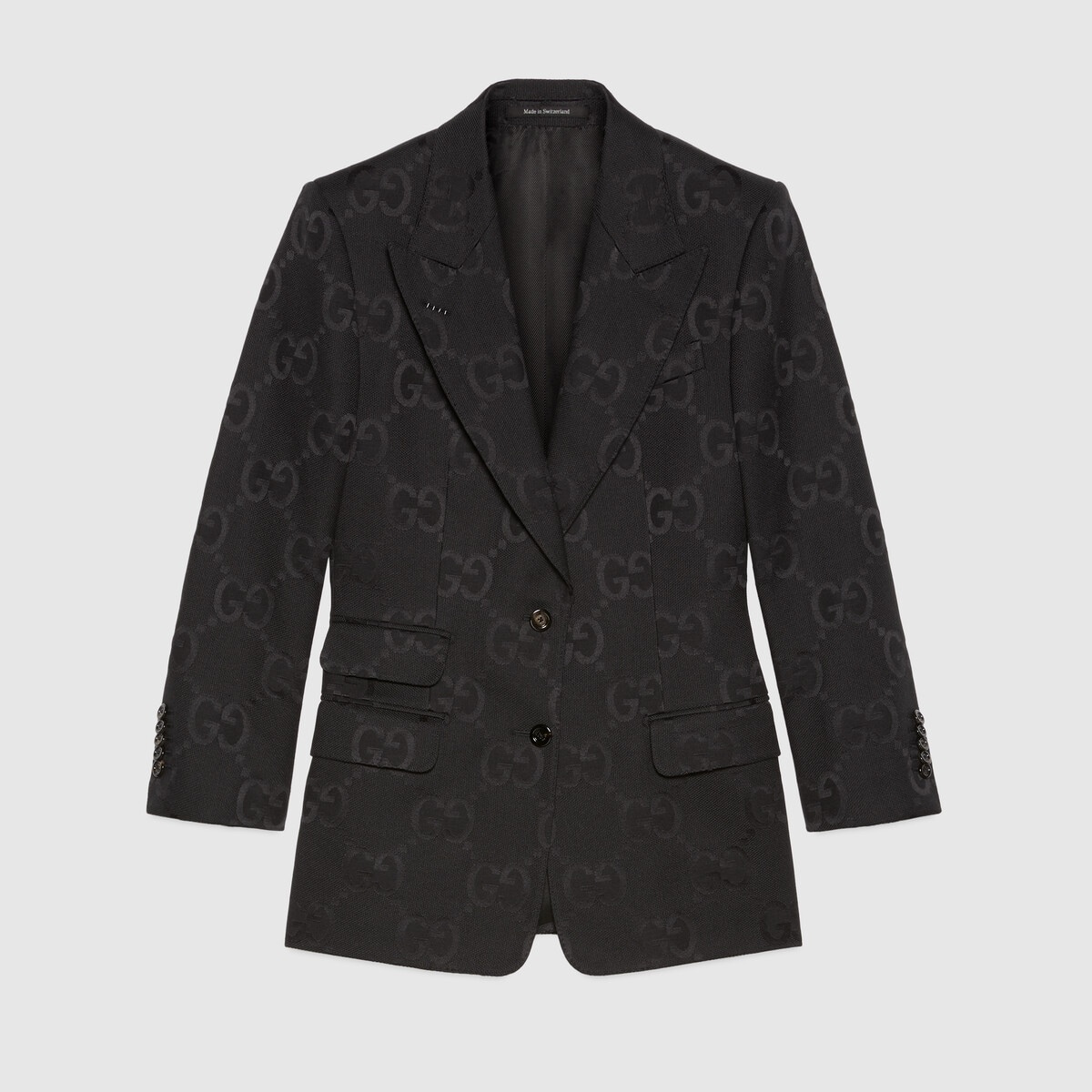 Light GG canvas single-breasted jacket - 1