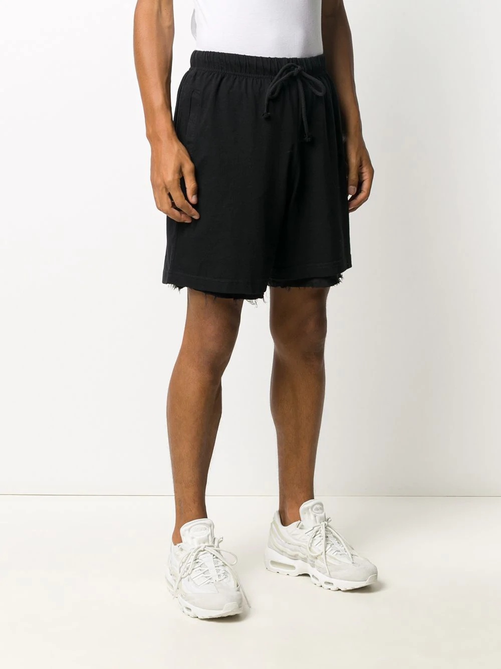 drawstring track shorts - 3