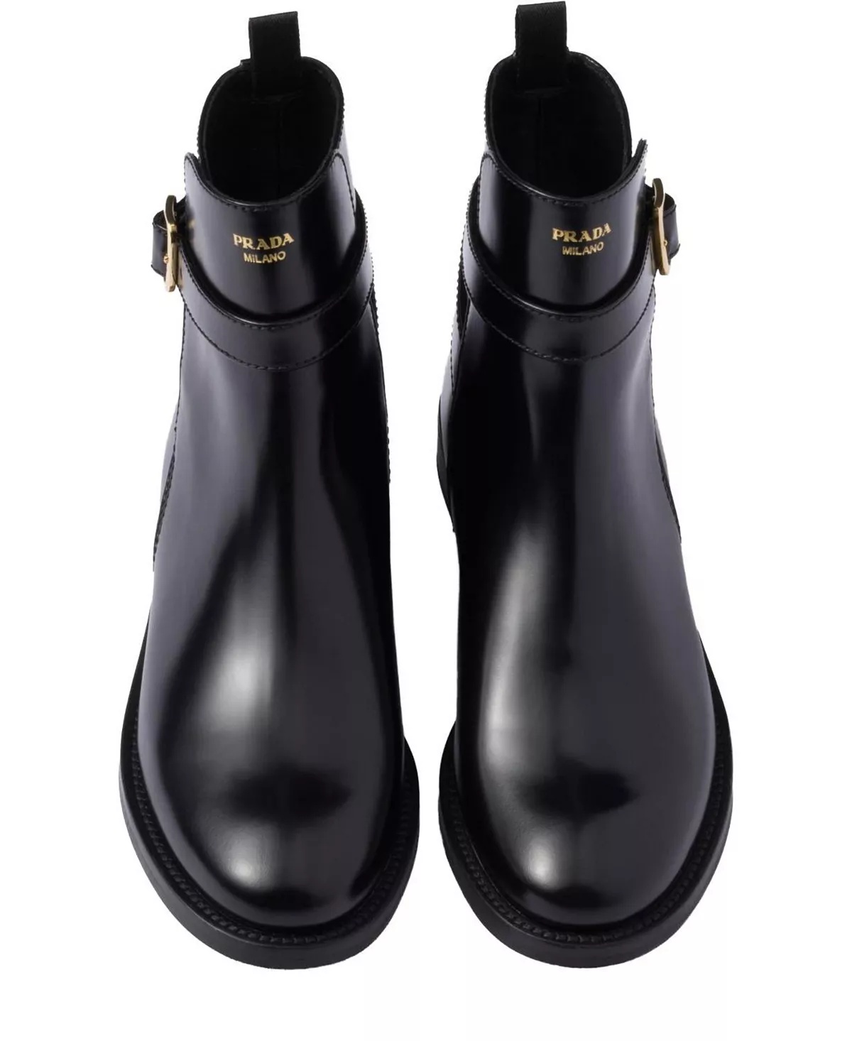 Women's Brushed Leather Ankle Boots with Strap - 3