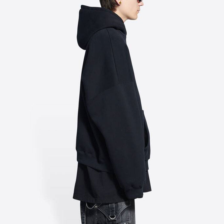 Balenciaga Maison Balenciaga Hoodie Wide Fit 'Black' 674986TLVJ21074 - 5