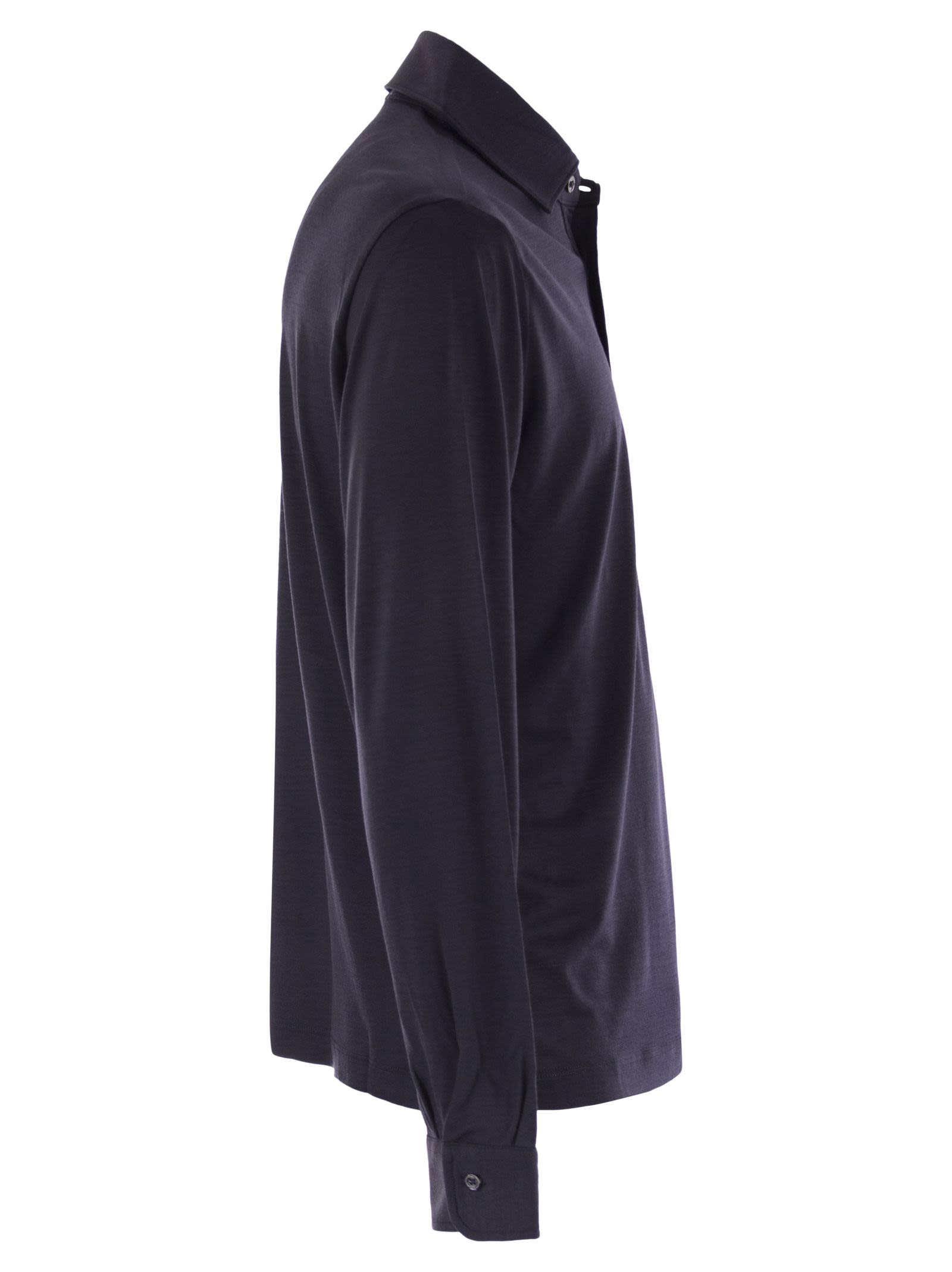 Herno Men Resort Polo Shirt In Soft Wool Knit - 3