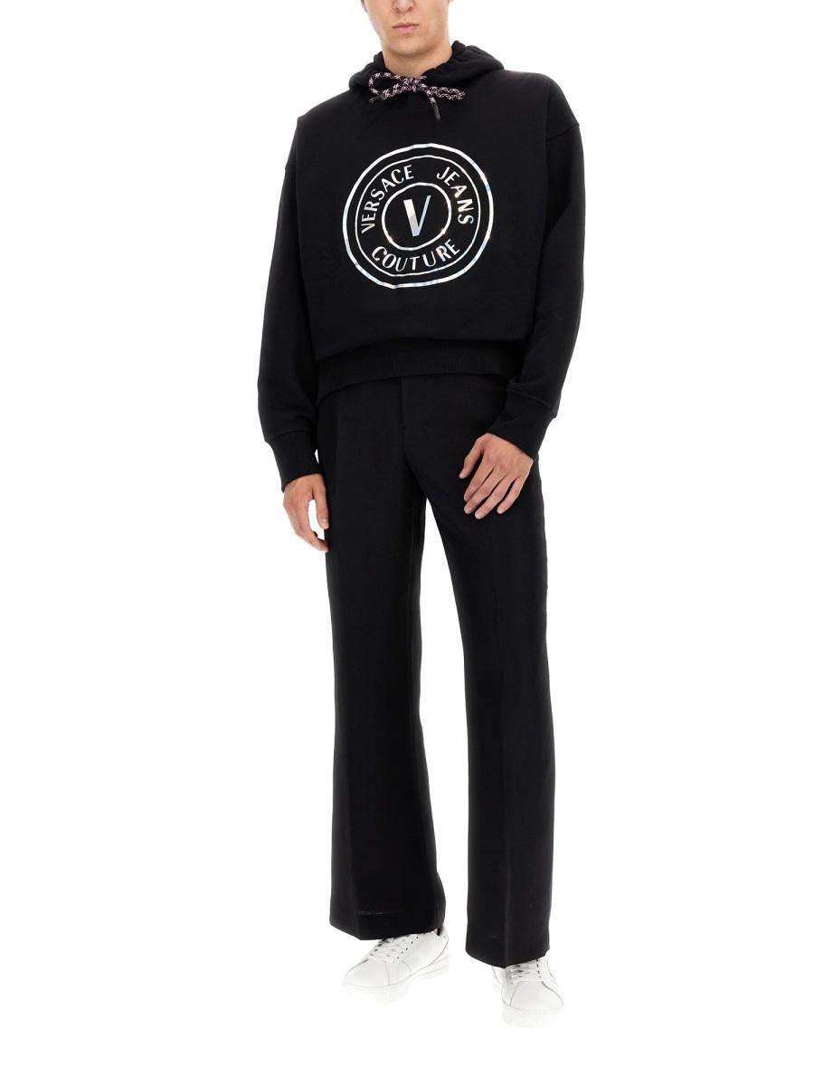 VERSACE JEANS COUTURE SWEATSHIRT WITH LAMINATED LOGO - 2