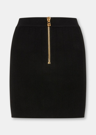 Balmain Black Knit Short Skirt outlook