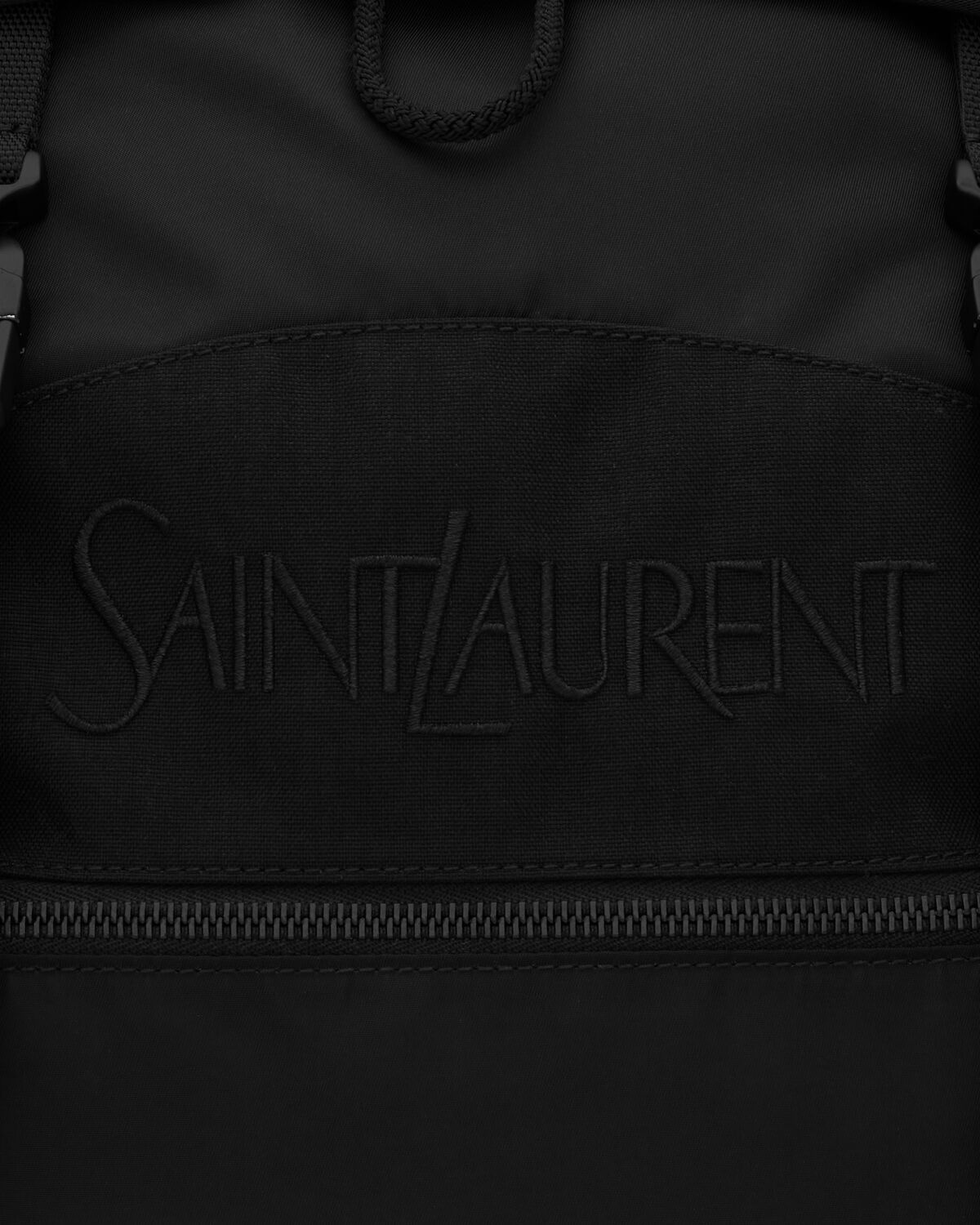 SAINT LAURENT BACKPACK IN ECONYL® AND VEGETABLE-TANNED LEATHER - 5