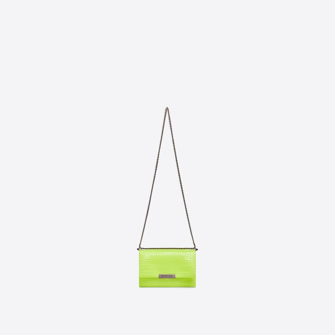 Women's Triplet Small Bag Crocodile Embossed  in Yellow - 6