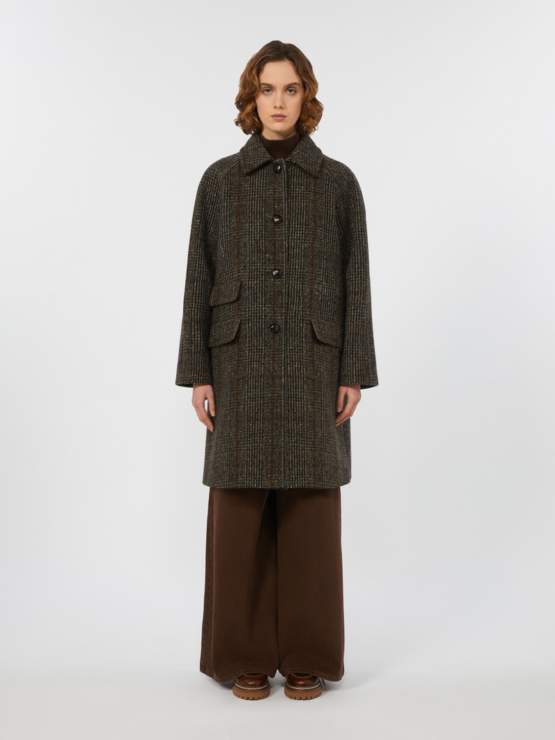 PITONE Prince of Wales wool midi coat 3