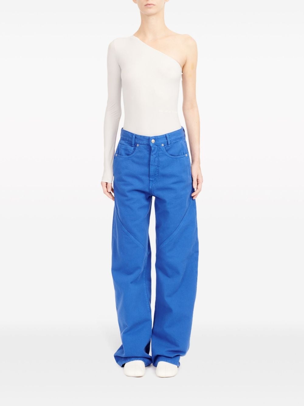 mid-rise wide-leg trousers - 2