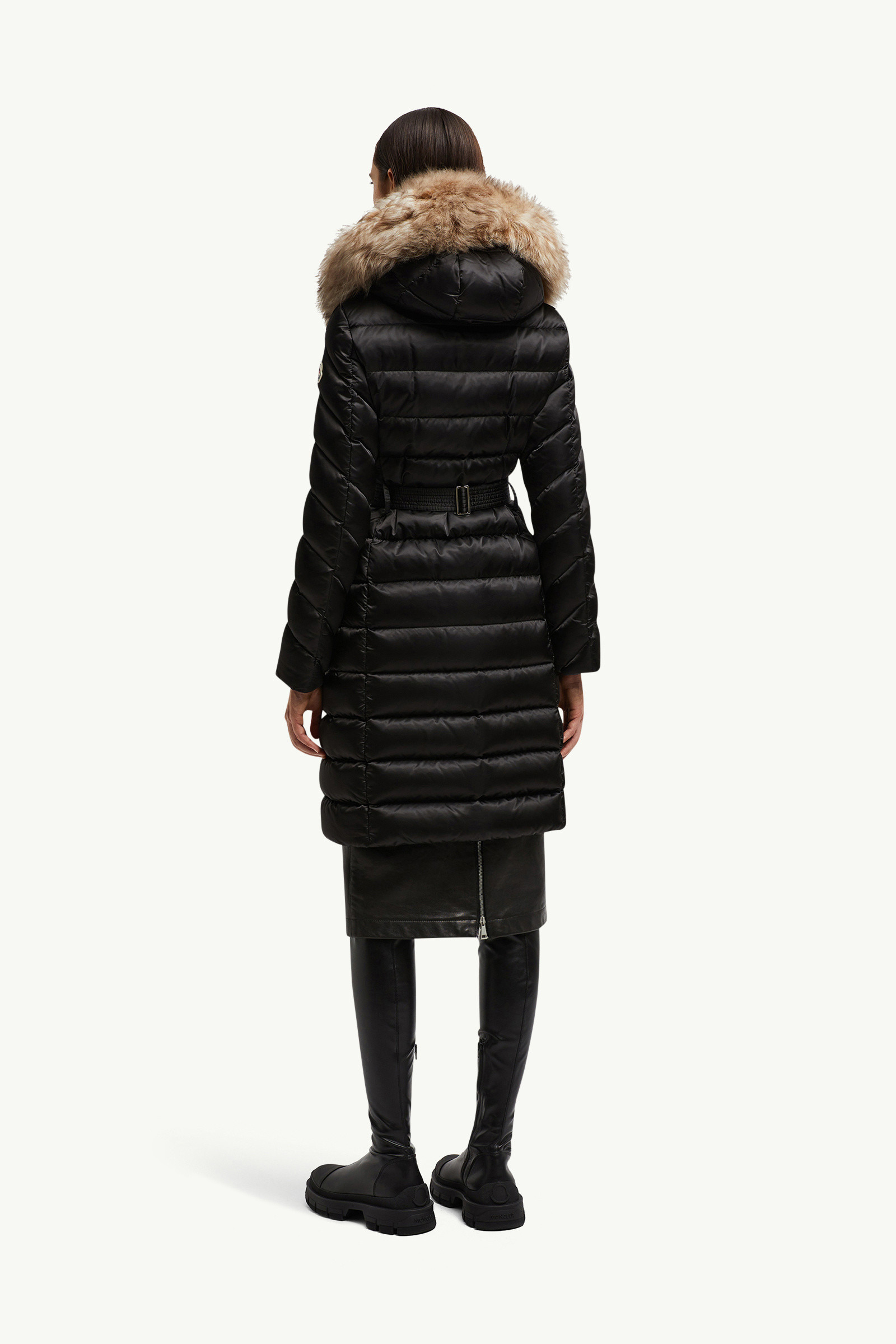 Leersie Hooded Shearling-Trimmed Long Down Jacket - 5