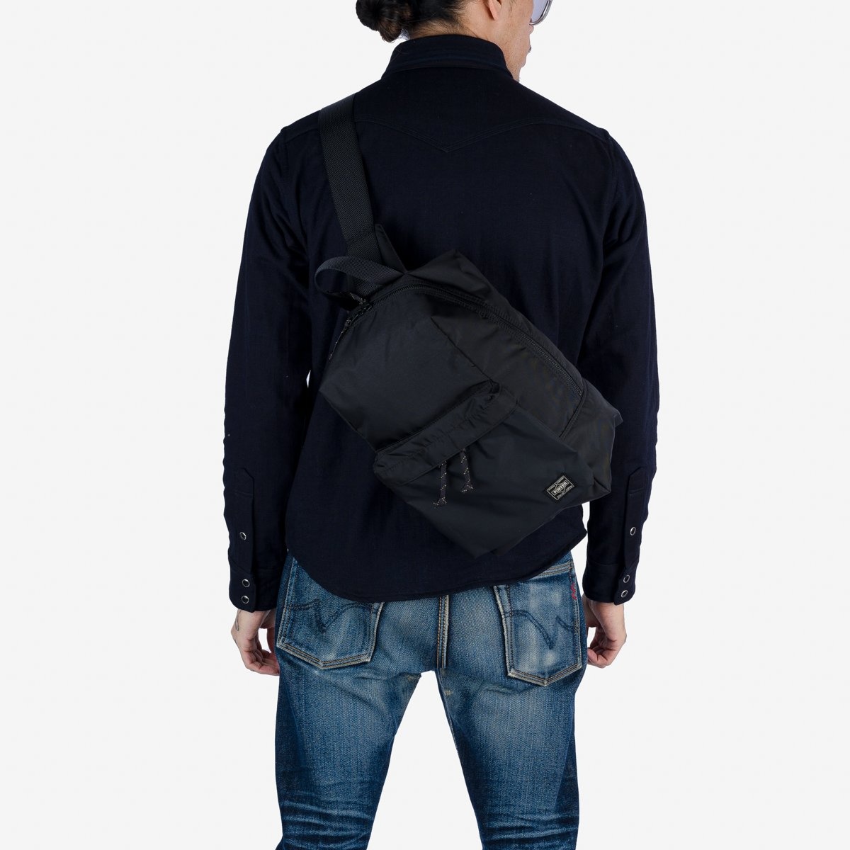 POR-FOR-SSB-BLK Porter - Yoshida & Co. - Force Sling Shoulder Bag - Black - 2