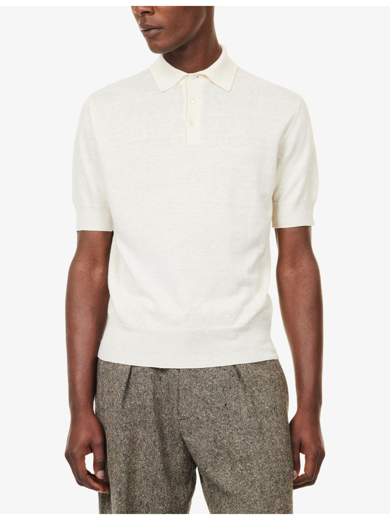 Short-Sleeve Linen and Cotton-Blend Polo Shirt 3